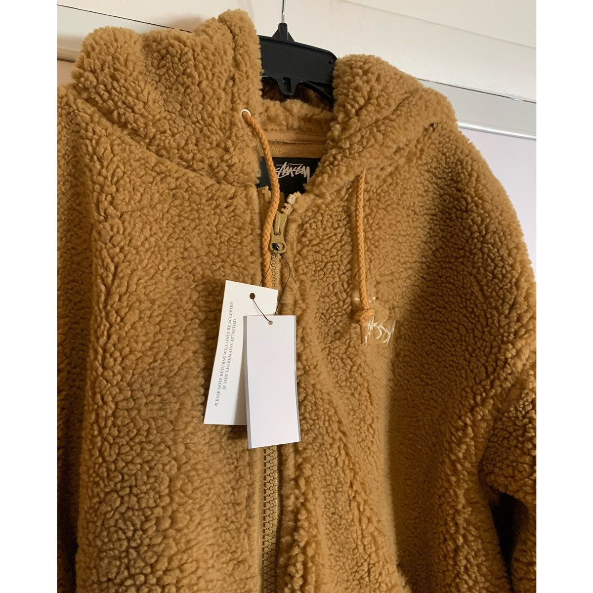 Stussy STUSSY LOGO SHERPA FLEECE HOODIE JACKET Size US S / EU 44-46 / 1 - 14 Thumbnail