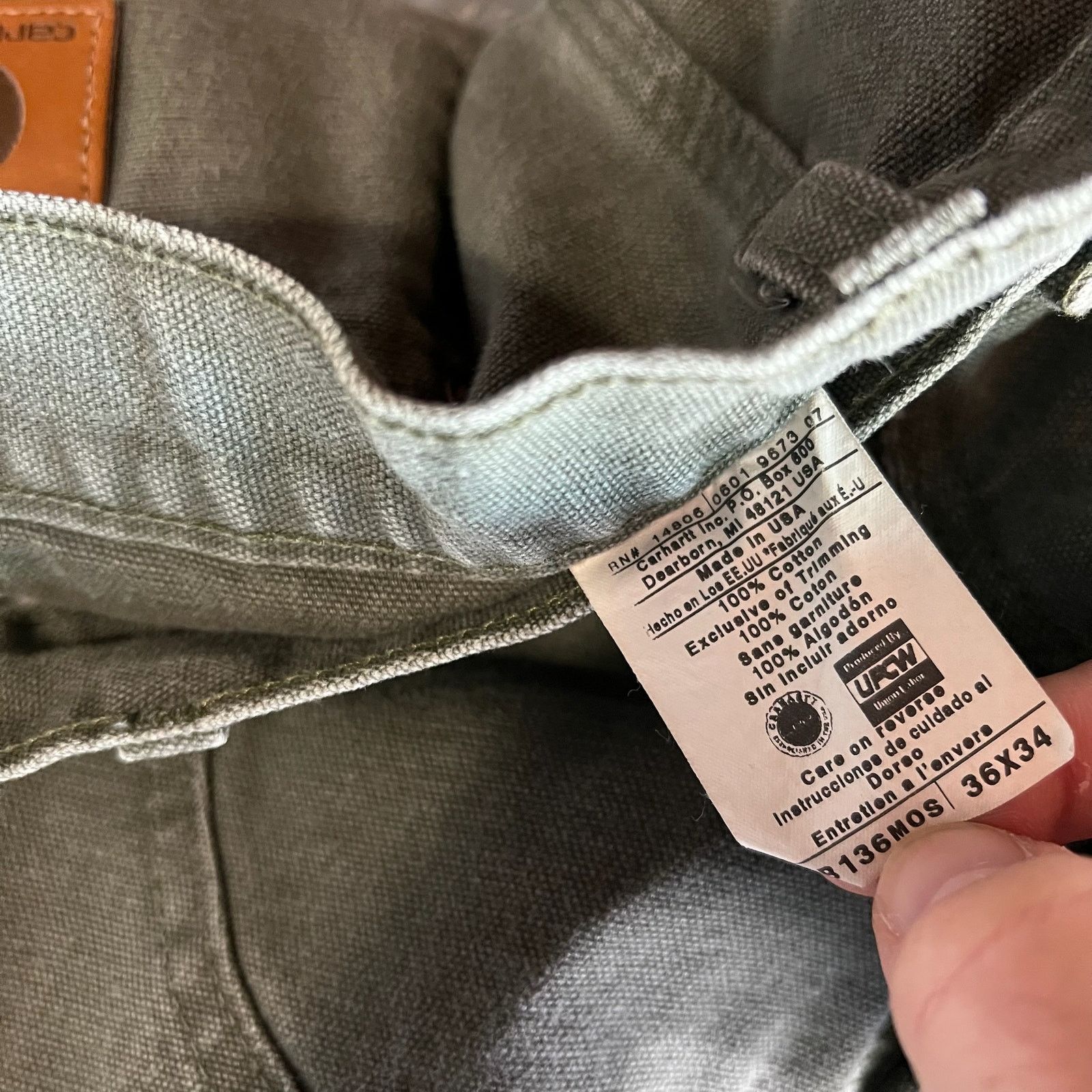 Carhartt × Vintage Carhartt green double knee work wear carpenter pants Size US 34 / EU 50 - 7 Thumbnail