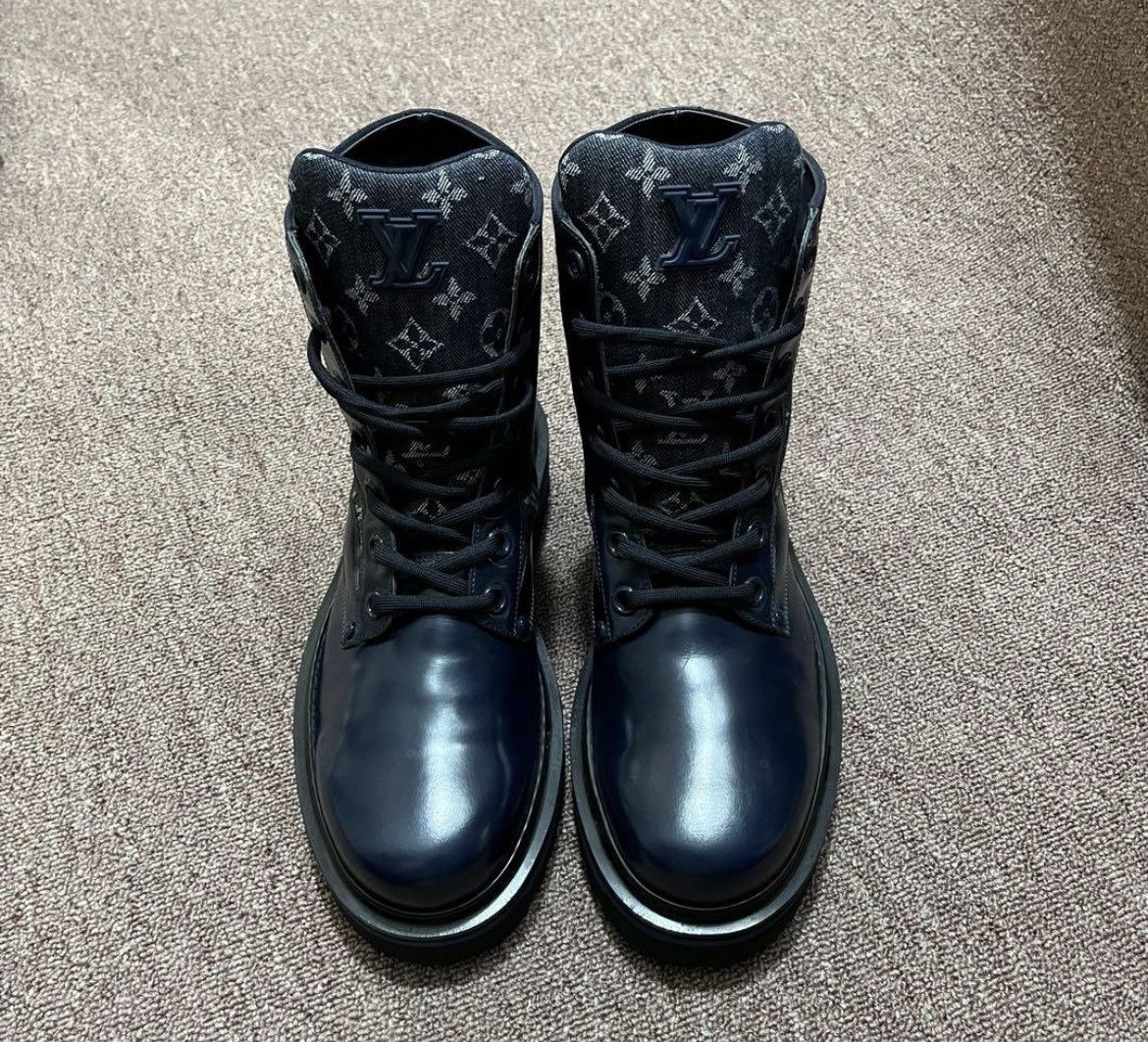 Louis Vuitton Louis Vuitton Navy Monogram Boots Size US 9.5 / EU 42-43 - 2 Thumbnail