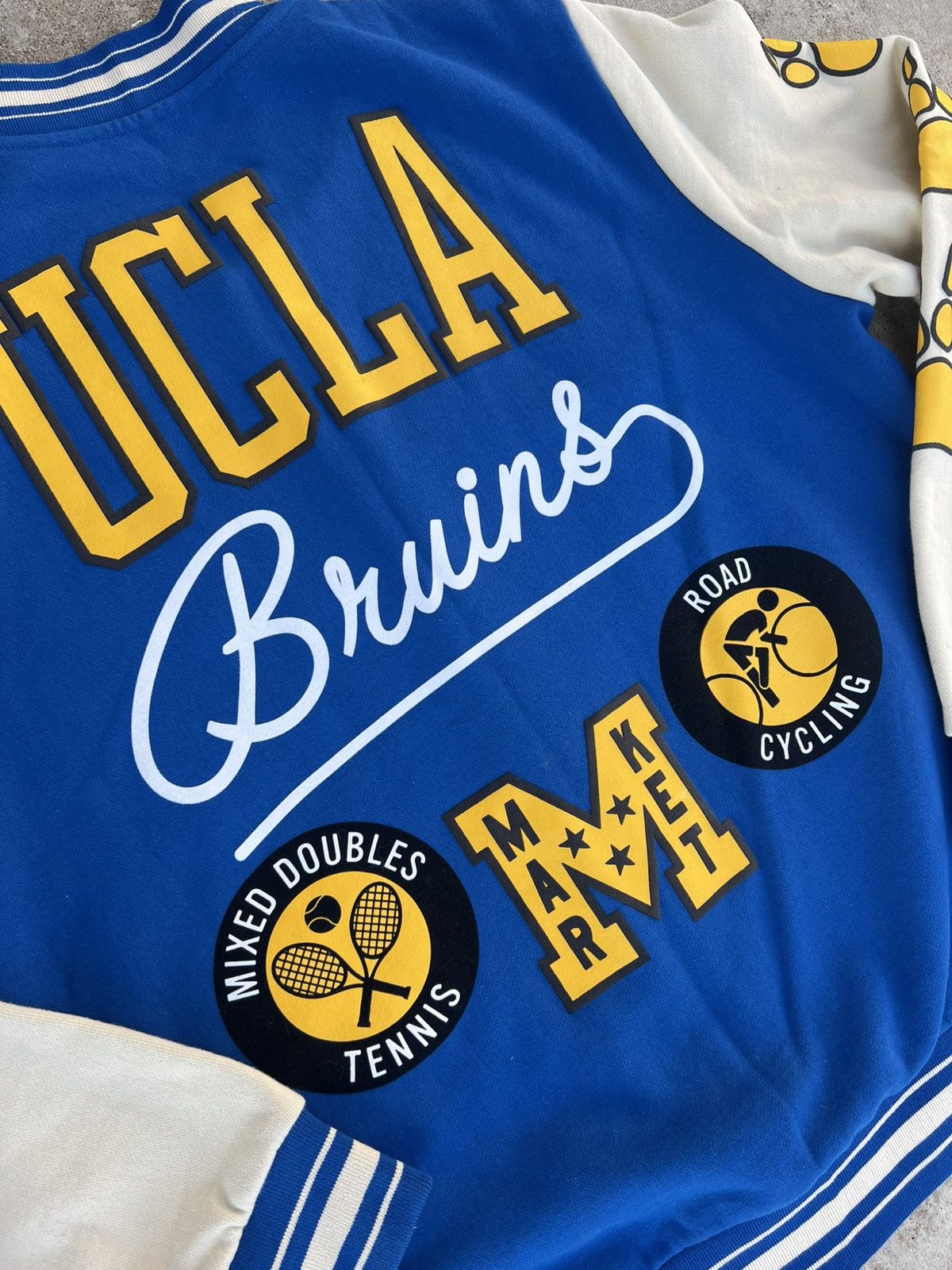 Highsnobiety × Market UCLA x Market x Highsnobiety Fleece Varsity Jacket - Blue Size US XL / EU 56 / 4 - 6 Thumbnail