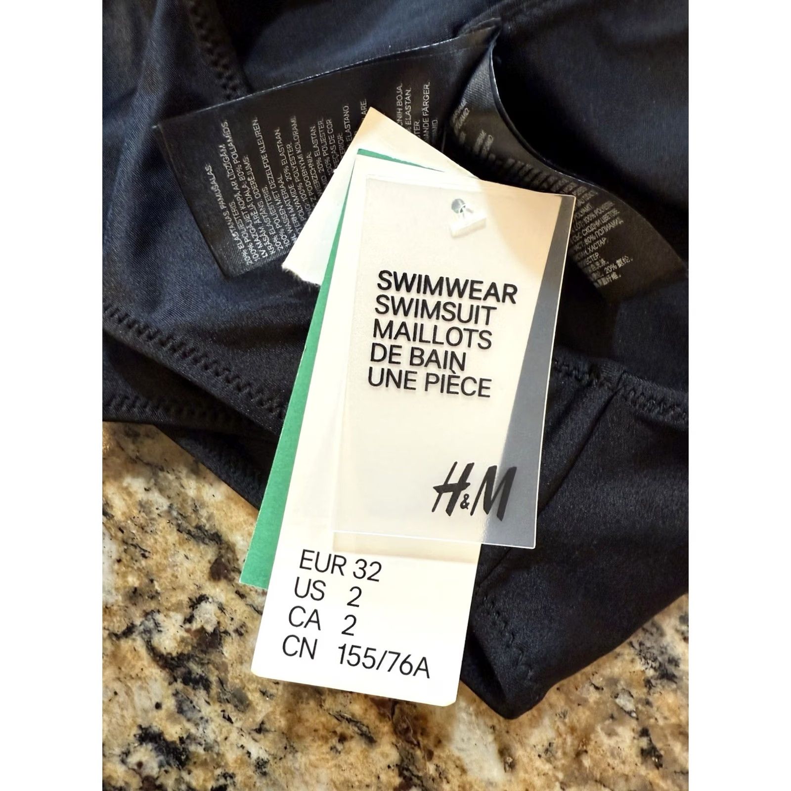 H&M H&M One Piece Swim Suit Women Black Cut Out Size 2 New w Tags Size XS / US 0-2 / IT 36-38 - 3 Thumbnail