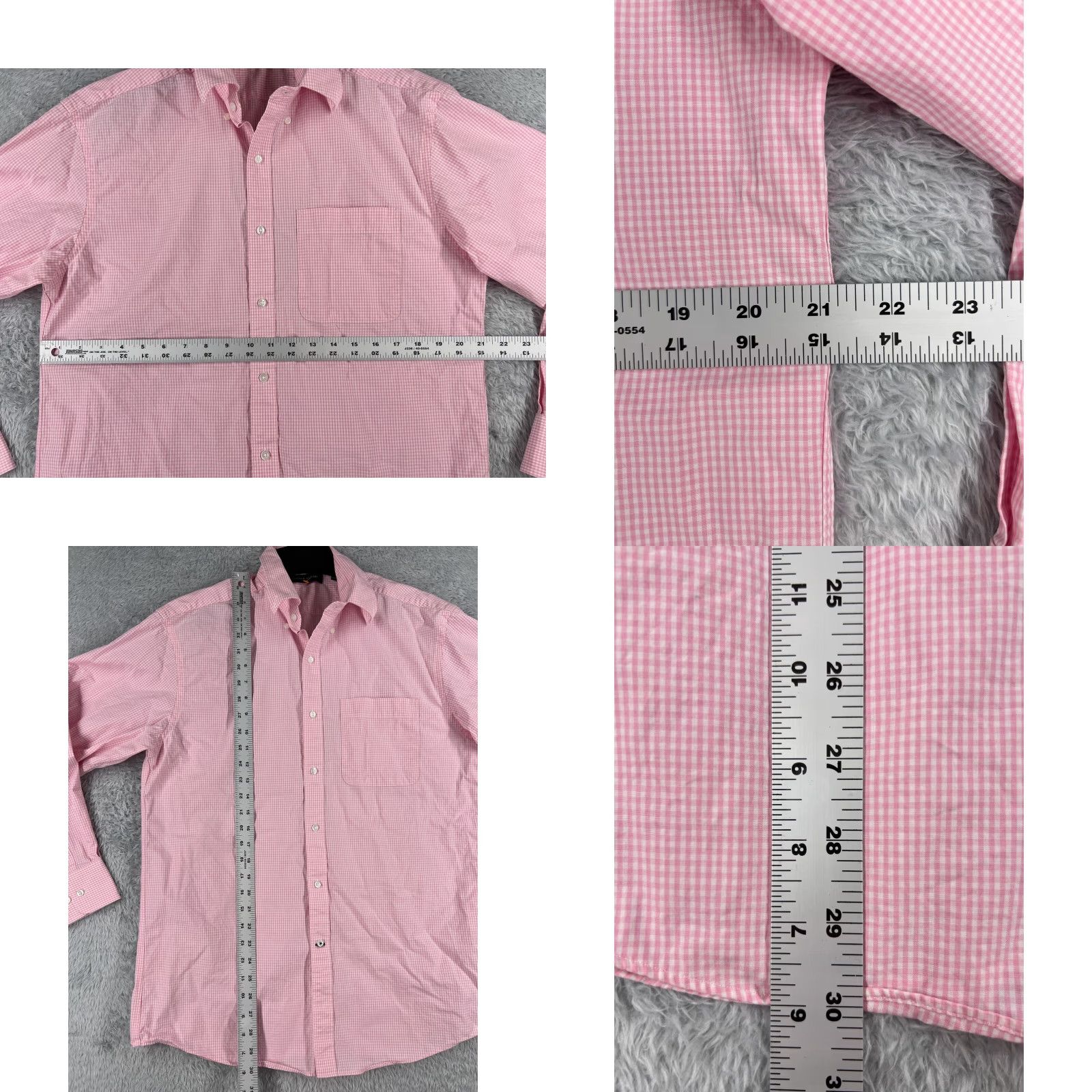 Tommy Hilfiger Tommy Hilfiger Button-Up Shirt Men 15.5 Pink Plaid Long Sleeve Regular Fit Size US M / EU 48-50 / 2 - 8 Thumbnail