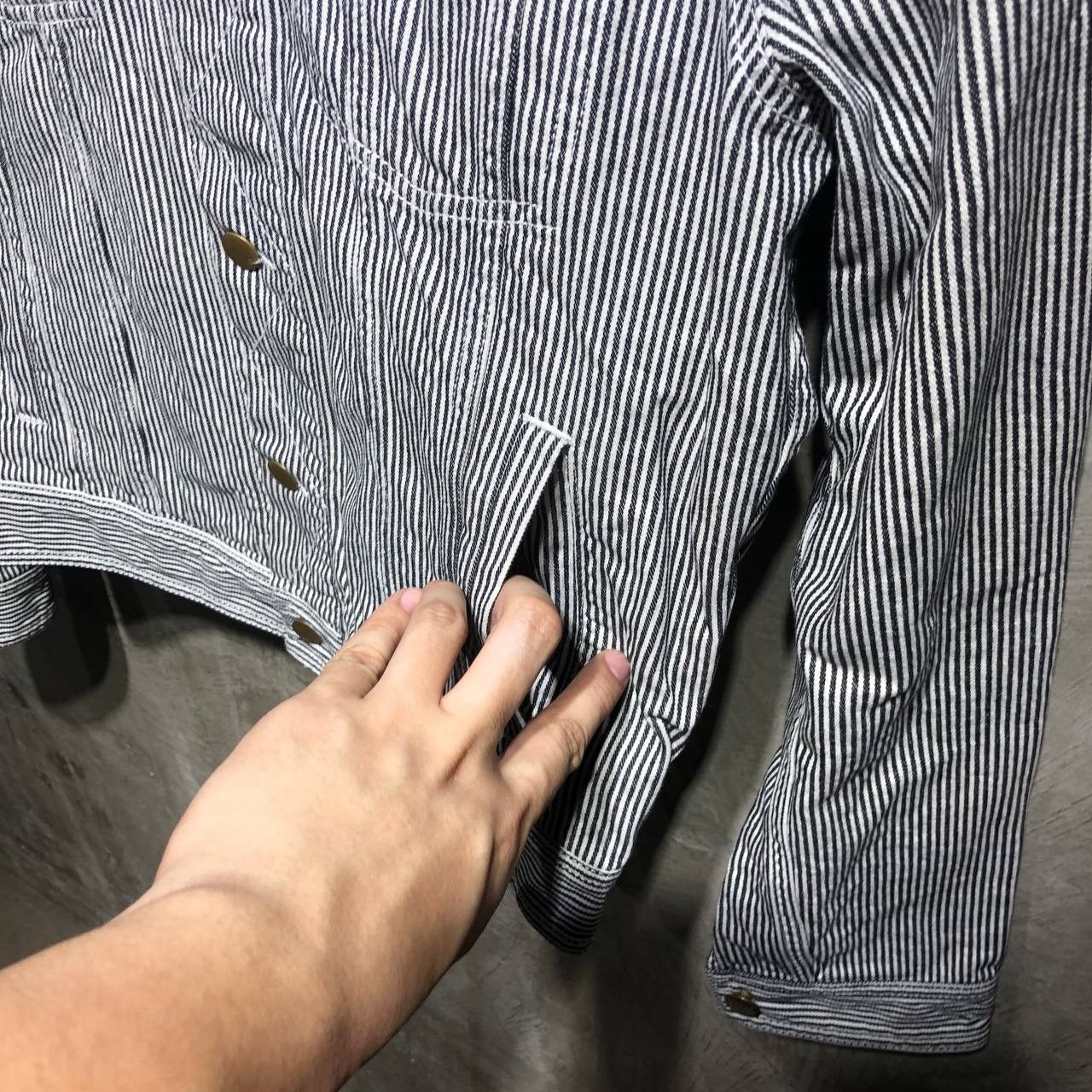 AMI Ami Paris Alexandre Mattiussi Denim striped jacket Size US S / EU 44-46 / 1 - 8 Thumbnail