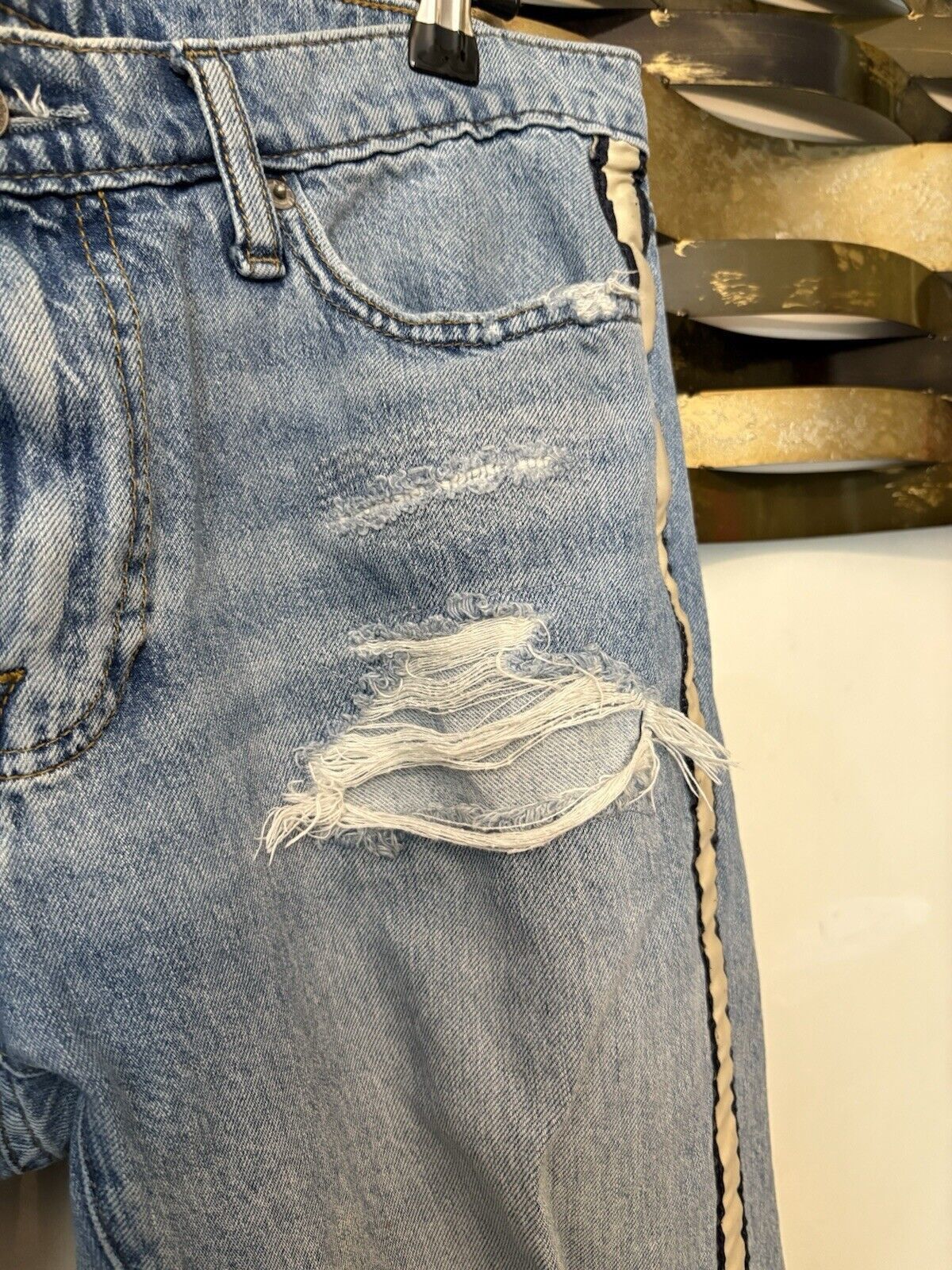 Abercrombie & Fitch Abercrombie & Fitch Distressed Slim 32x34 Jeans Size US 32 / EU 48 - 5 Thumbnail