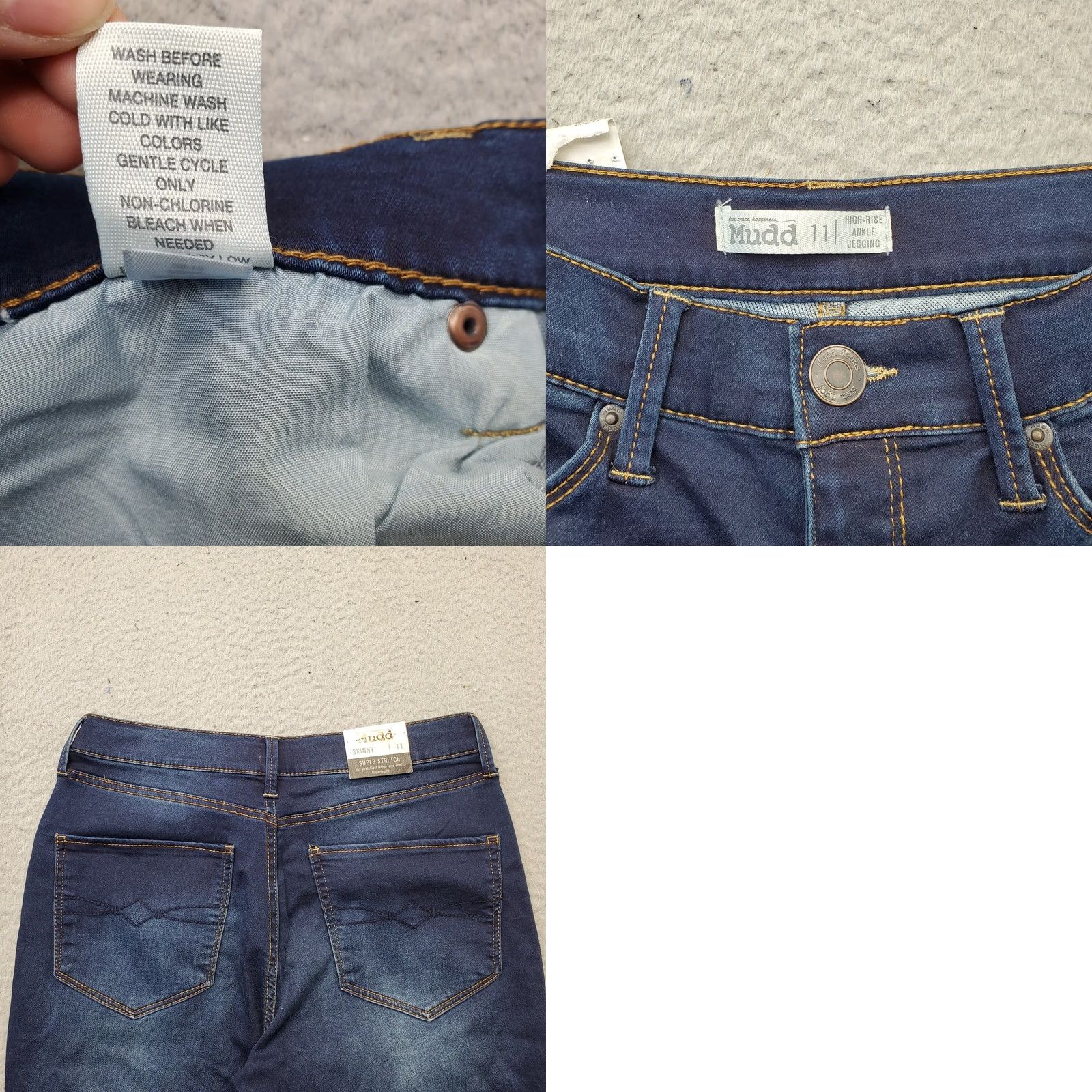 Denime Mudd Women Jeans 11 Blue Denim Ankle Skinny Jegging Size 32" / US 10 / IT 46 - 8 Thumbnail