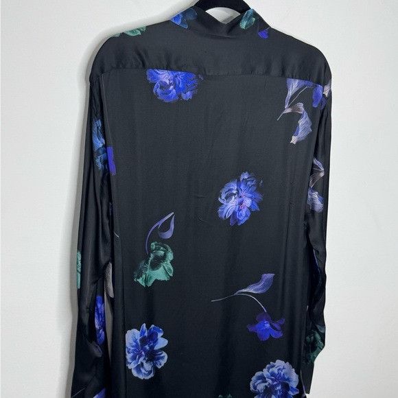 Saks Fifth Avenue Saks Collection Floral Button-Front Shirt Black Men’s XL Size US XL / EU 56 / 4 - 6 Thumbnail
