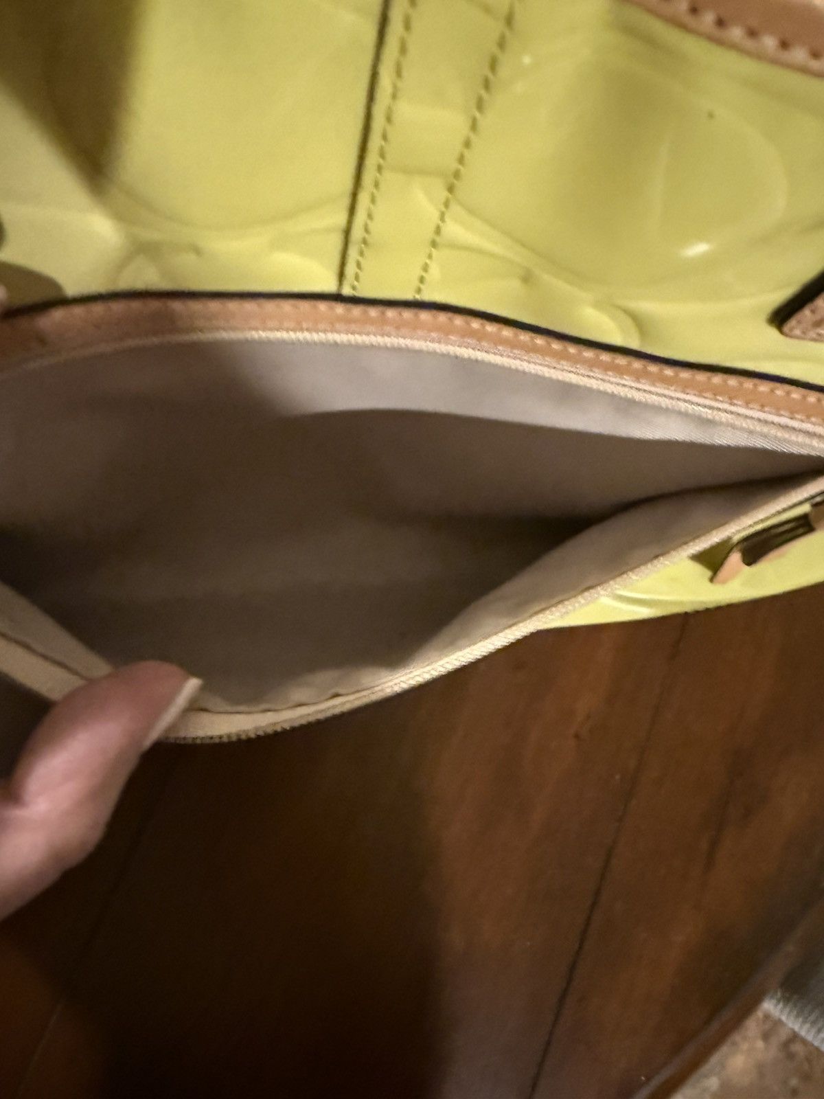 Coach Y2K Era Coach Two Way Tote in Lime Green Size ONE SIZE - 6 Thumbnail