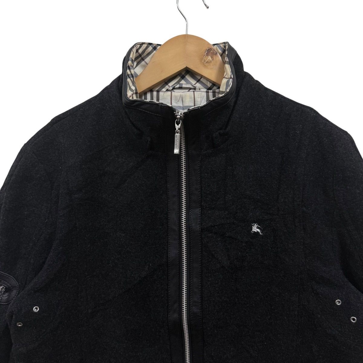Burberry Burberry Black Label Jacket Leather Trim Size US M / EU 48-50 / 2 - 3 Thumbnail