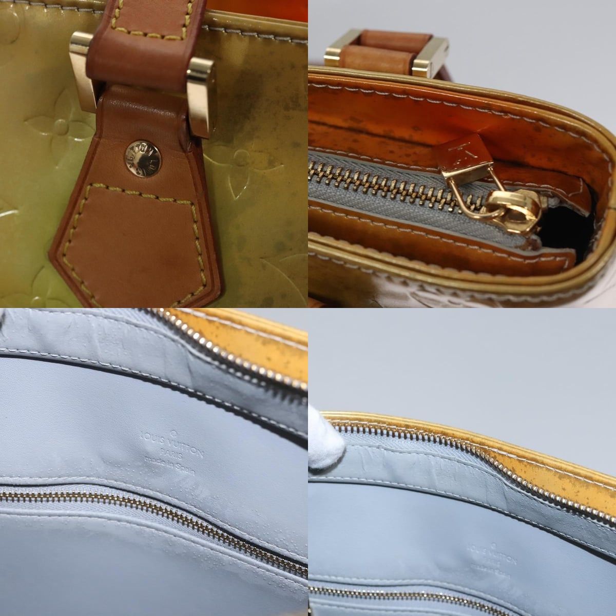 Louis Vuitton LOUIS VUITTON Monogram Vernis Houston Hand Bag Gris M91053 Size ONE SIZE - 11 Thumbnail