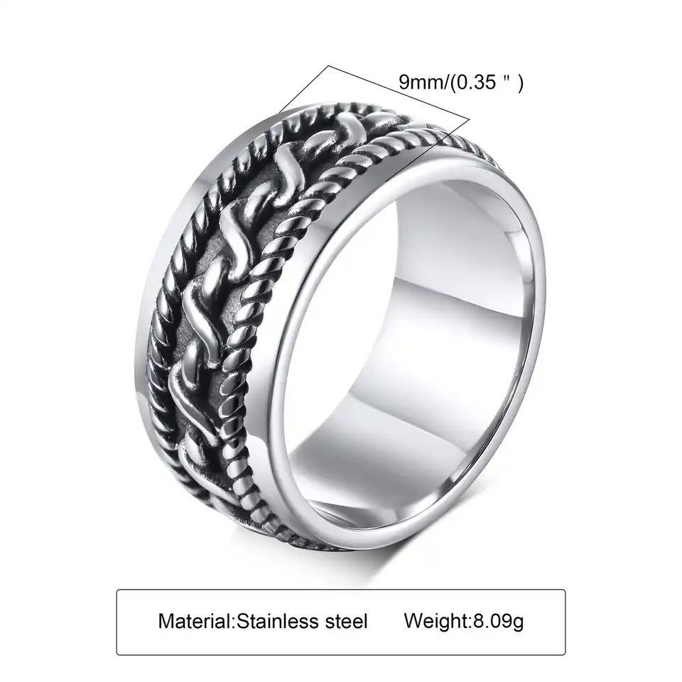 Other Stylish Twisted Line Texture Ring Size ONE SIZE - 2 Thumbnail