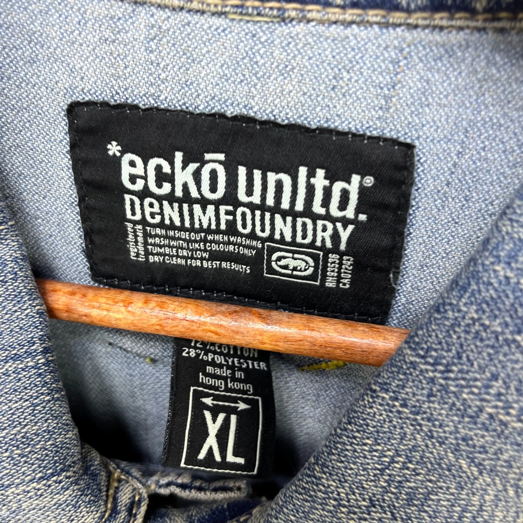 Ecko Unltd. VINTAGE Ecko Unltd DENIM Chore Jacket XL Men Blue 90s Hip Hop Baggy Windbreaker Jacket Size US XL / EU 56 / 4 - 4 Thumbnail