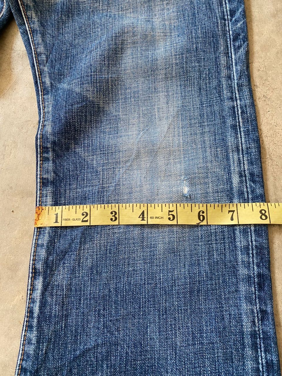 Japanese Brand Vintage River & Blue Flare Distressed Denim Size US 32 / EU 48 - 9 Thumbnail