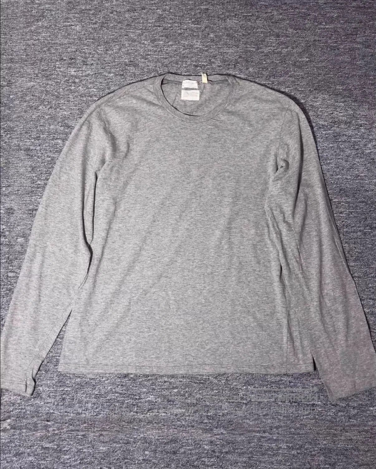 Helmut Lang Gray Long-Sleeve Crewneck Shirt. Size US M / EU 48-50 / 2 - 1 Thumbnail
