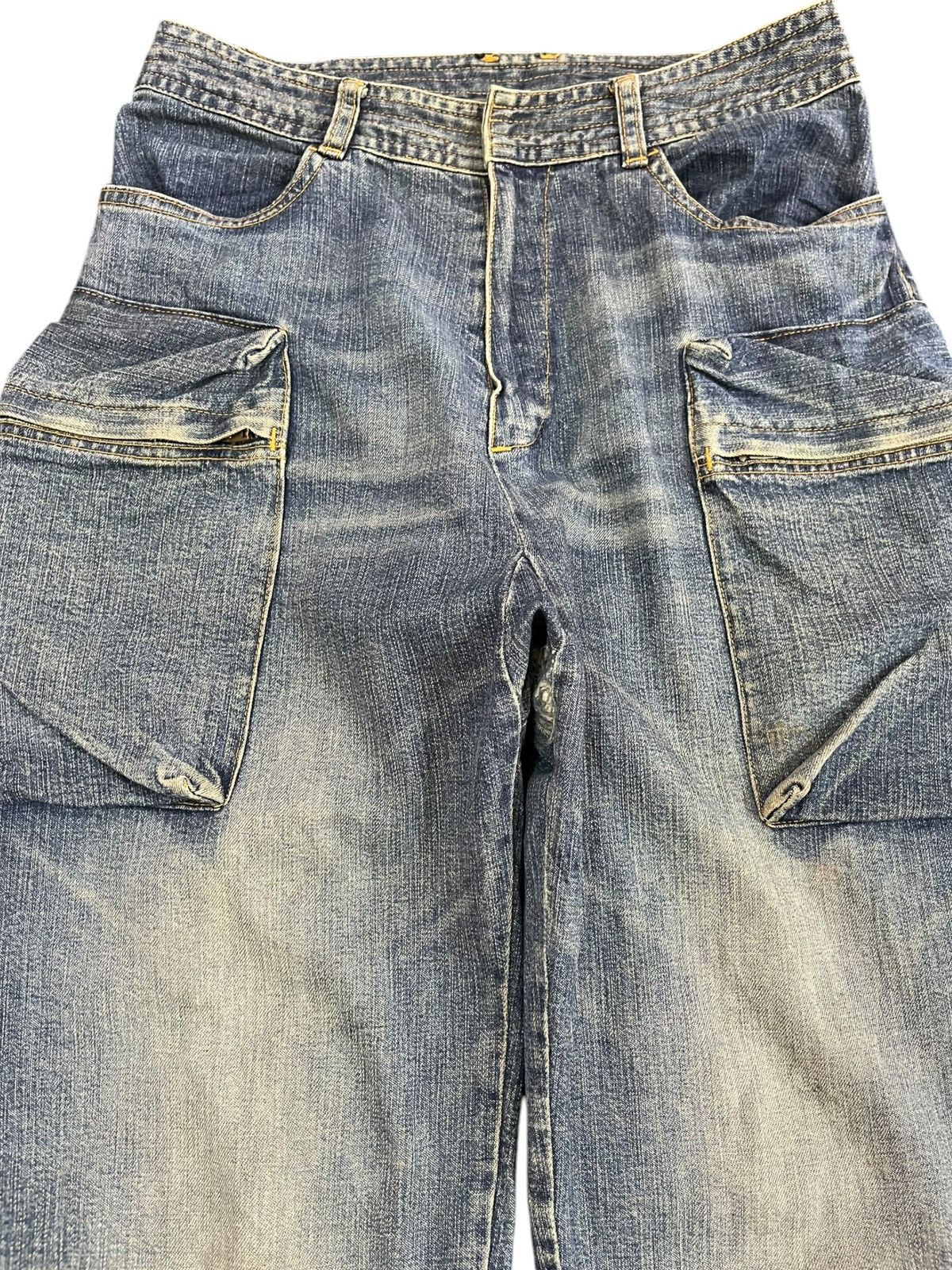 If Six Was Nine × Issey Miyake × Tsumori Chisato Vintage Tsumori Chisato Issey Miyake Cargo Hybrid Denim Size US 28 / EU 44 - 2 Thumbnail
