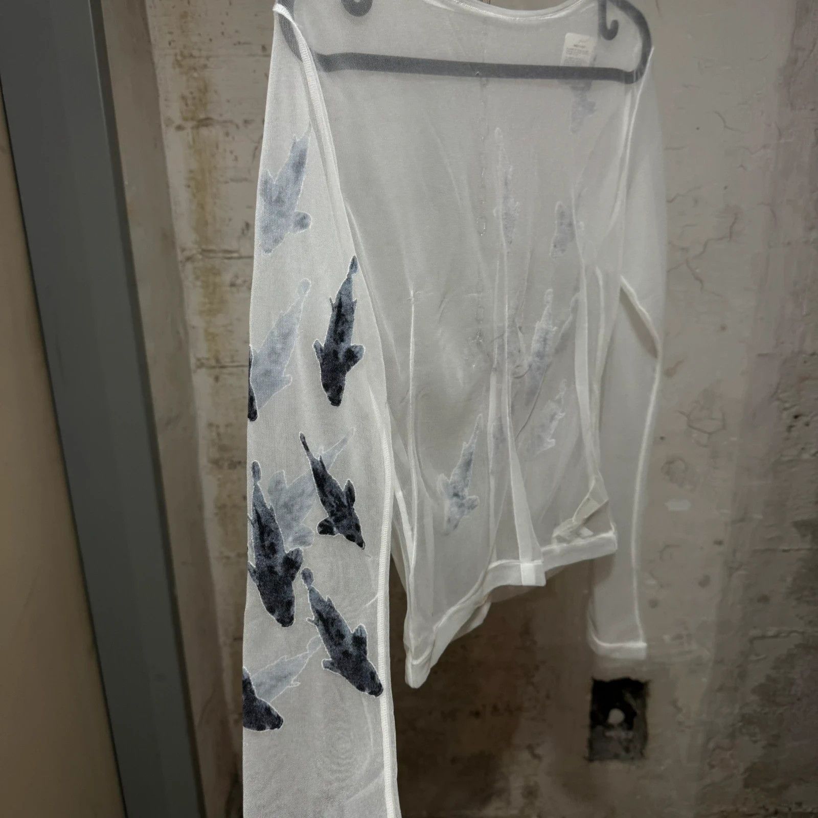 Yohji Yamamoto S/S 2003 Yohji Yamamoto koi fish sheer long sleeve top Size M / US 6-8 / IT 42-44 - 5 Thumbnail
