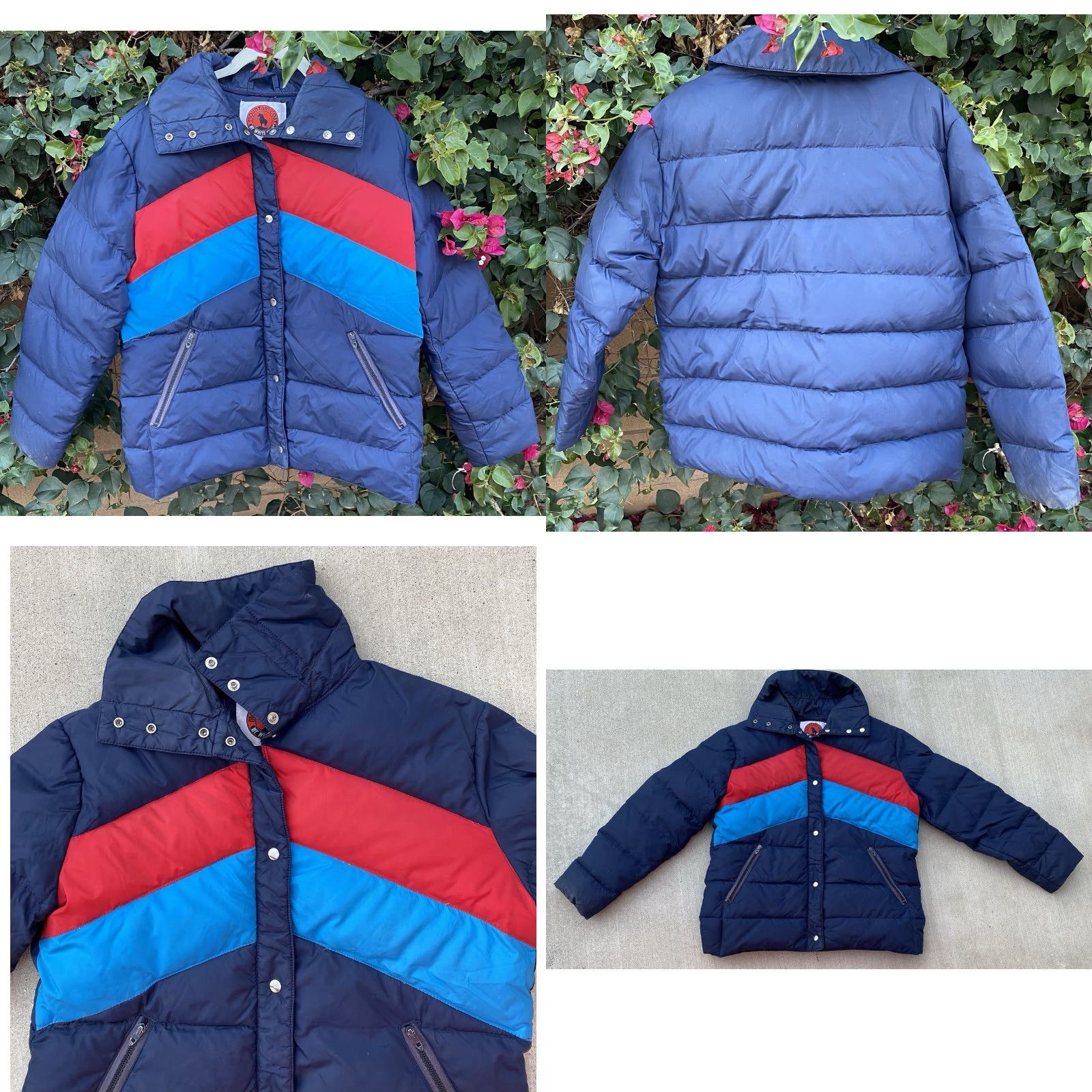 Vintage VINTAGE White Stag Mountain Goat Down Puffer Jacket Chevron Zip 70s 80s Size US S / EU 44-46 / 1 - 9 Thumbnail