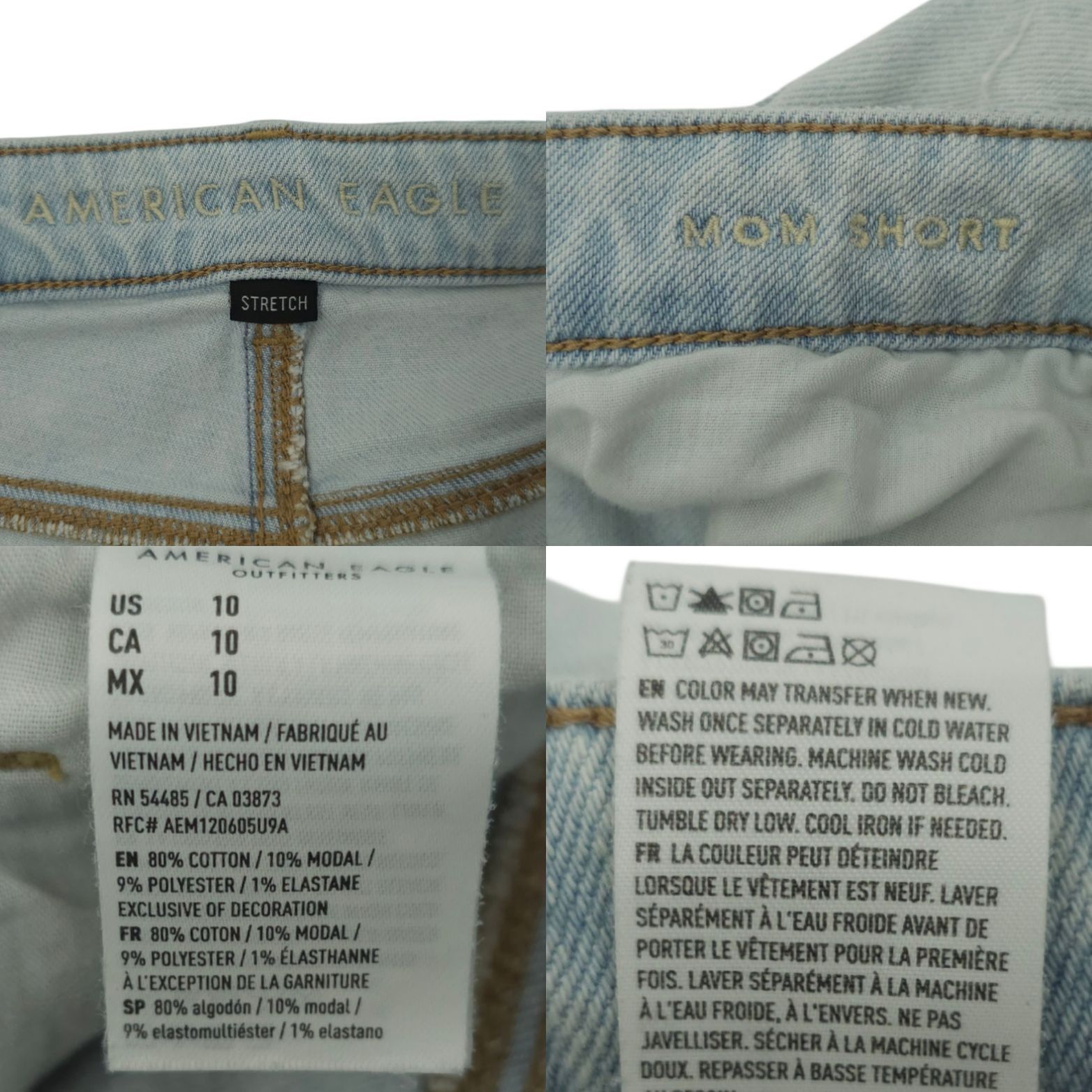 American Eagle Outfitters American Eagle Mom Shorts Size 10 Light Wash Distressed Size 32" / US 10 / IT 46 - 8 Thumbnail