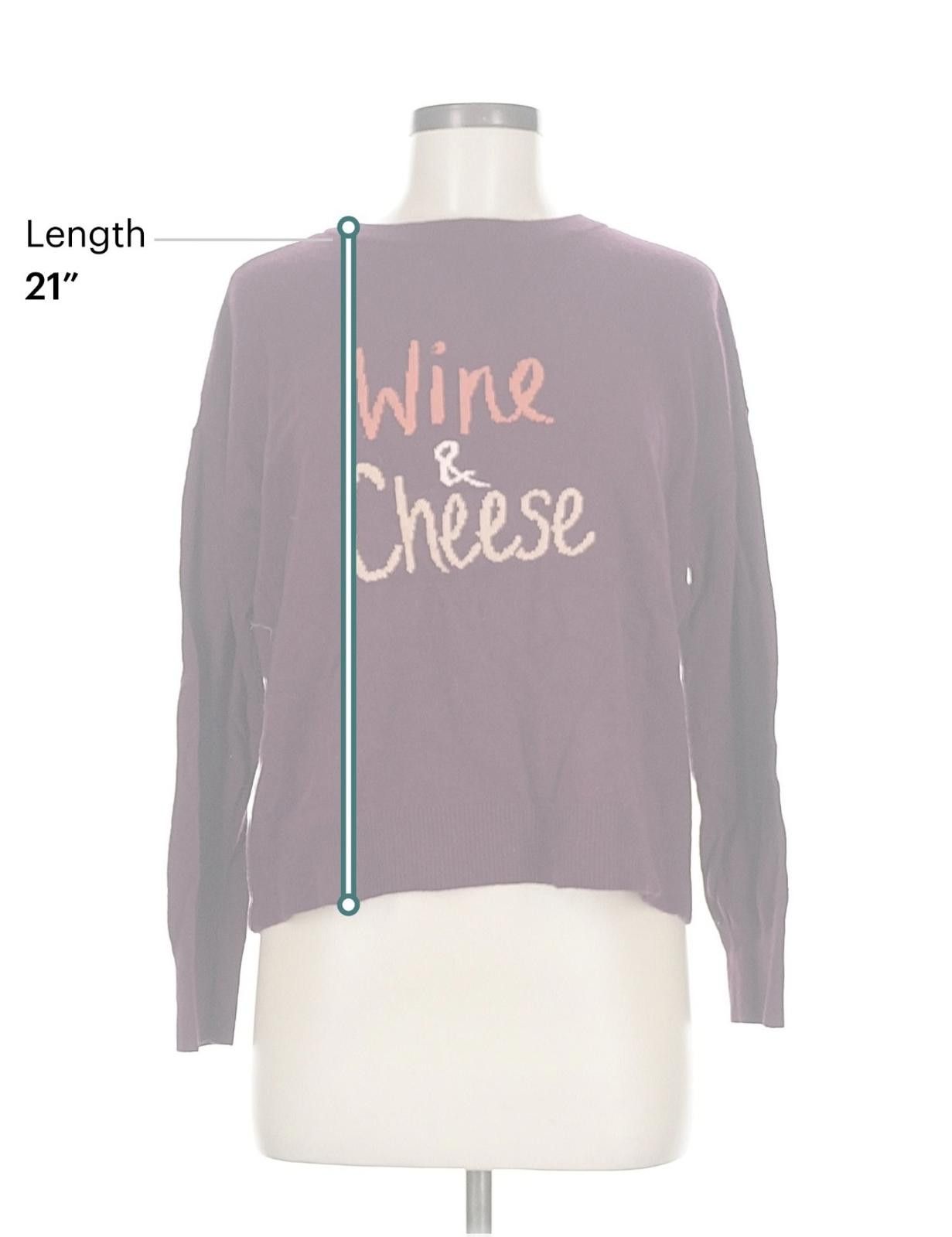 Other LOFT 'Wine & Cheese' Embroidered Sweater Medium Size M / US 6-8 / IT 42-44 - 7 Thumbnail