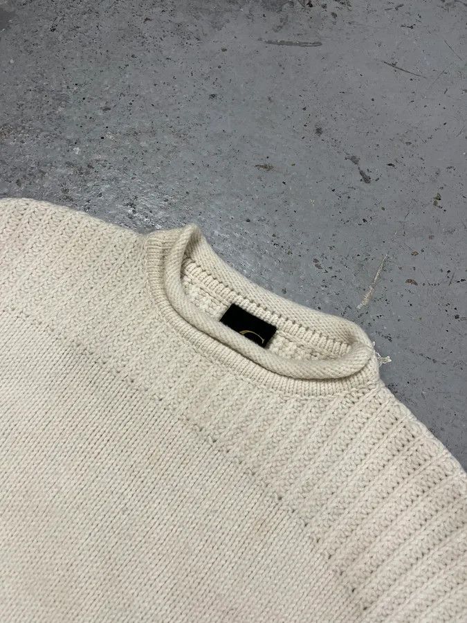 Just Cavalli 2000s Cavalli Cream Faded Wool Sweater Size US M / EU 48-50 / 2 - 5 Thumbnail