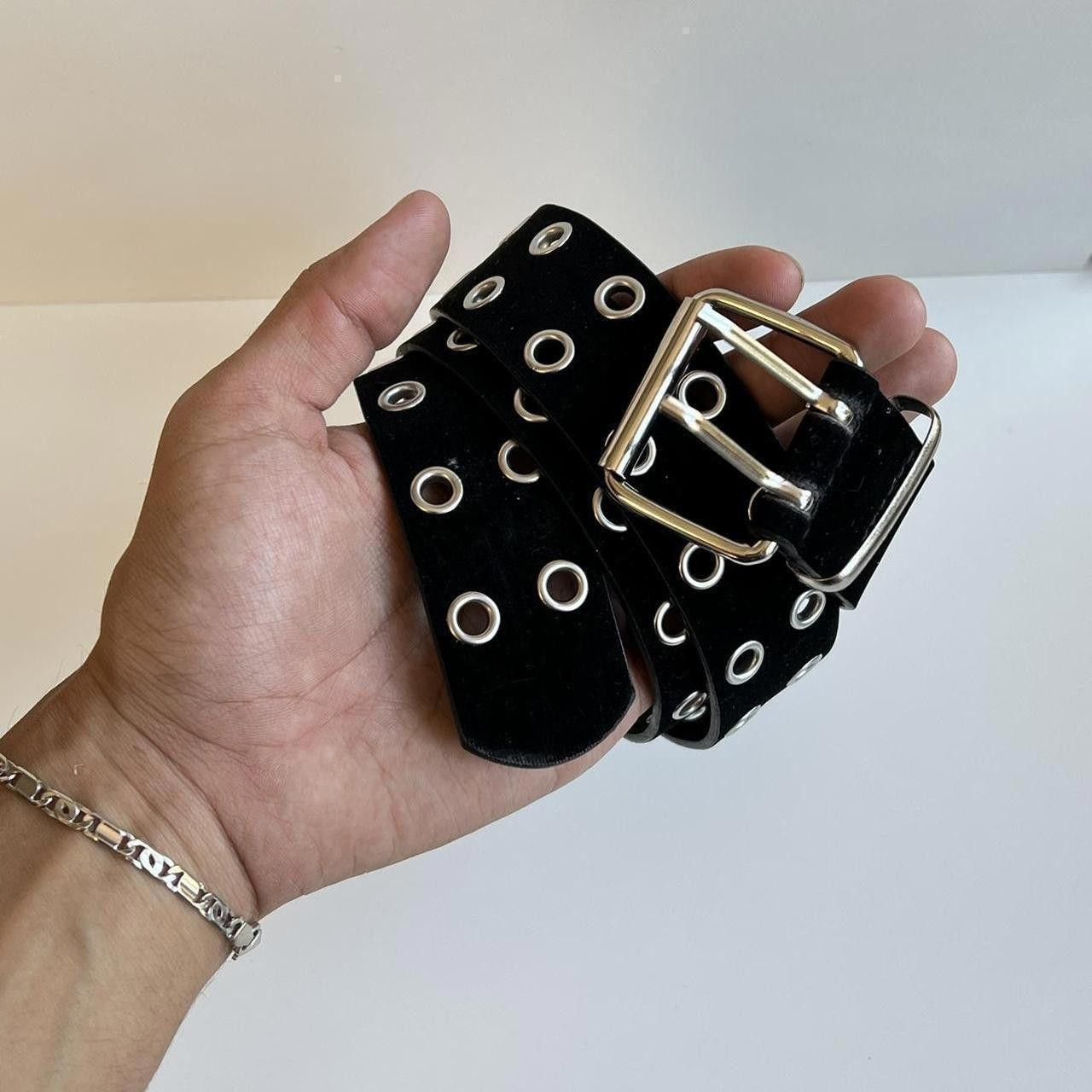 Leather y2k Grunge Goth Buckle Belt Size ONE SIZE - 4 Thumbnail