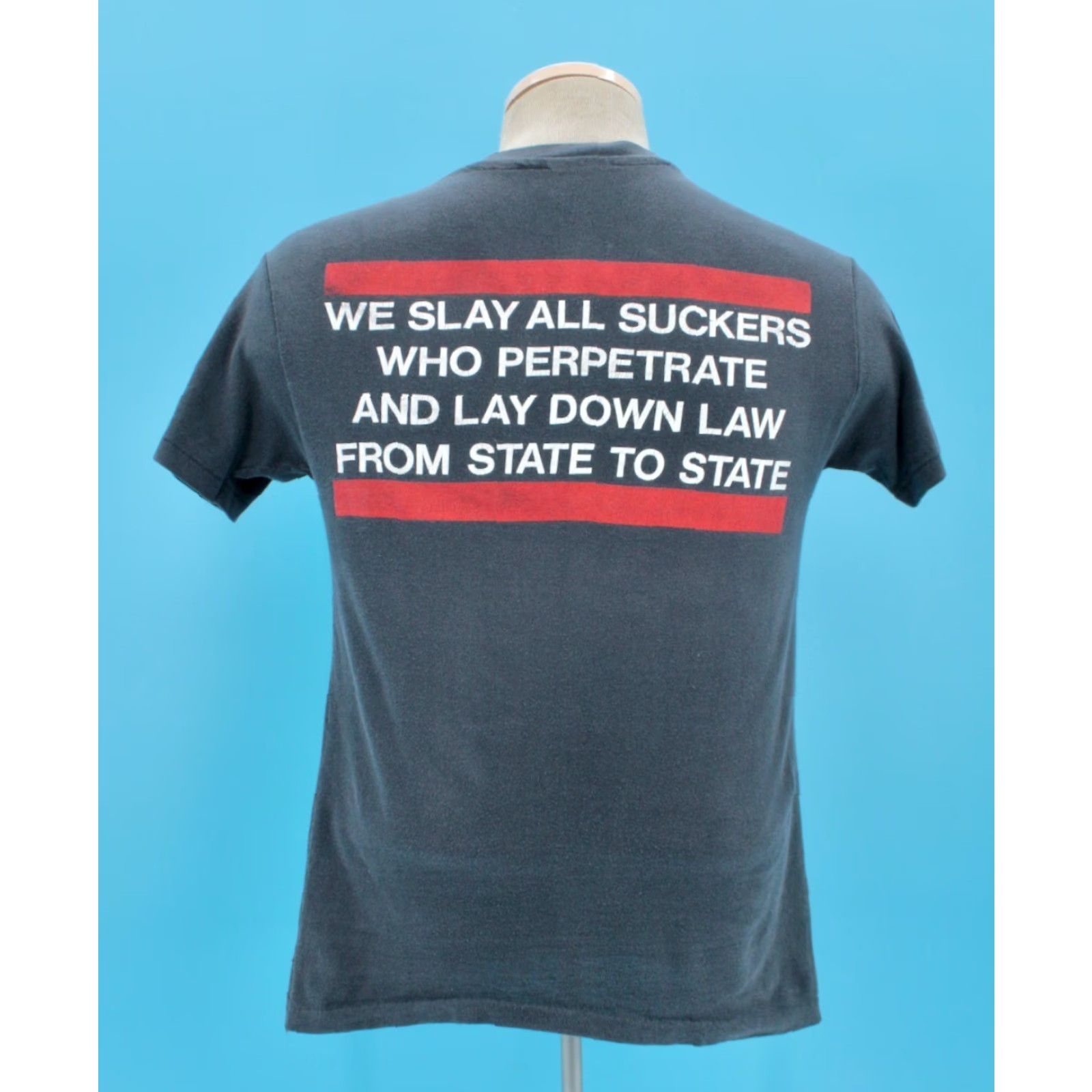 Vintage VTG 80s Run DMC Raising Hell TShirt Shirt Mens S Blue 1980s Band Rap Graphic Tee Size US S / EU 44-46 / 1 - 3 Thumbnail