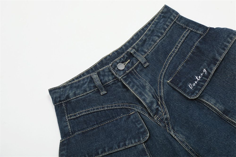 Japanese Brand × Jean American street multi-pocket loose deconstructed cargo jeans Size US 32 / EU 48 - 4 Thumbnail