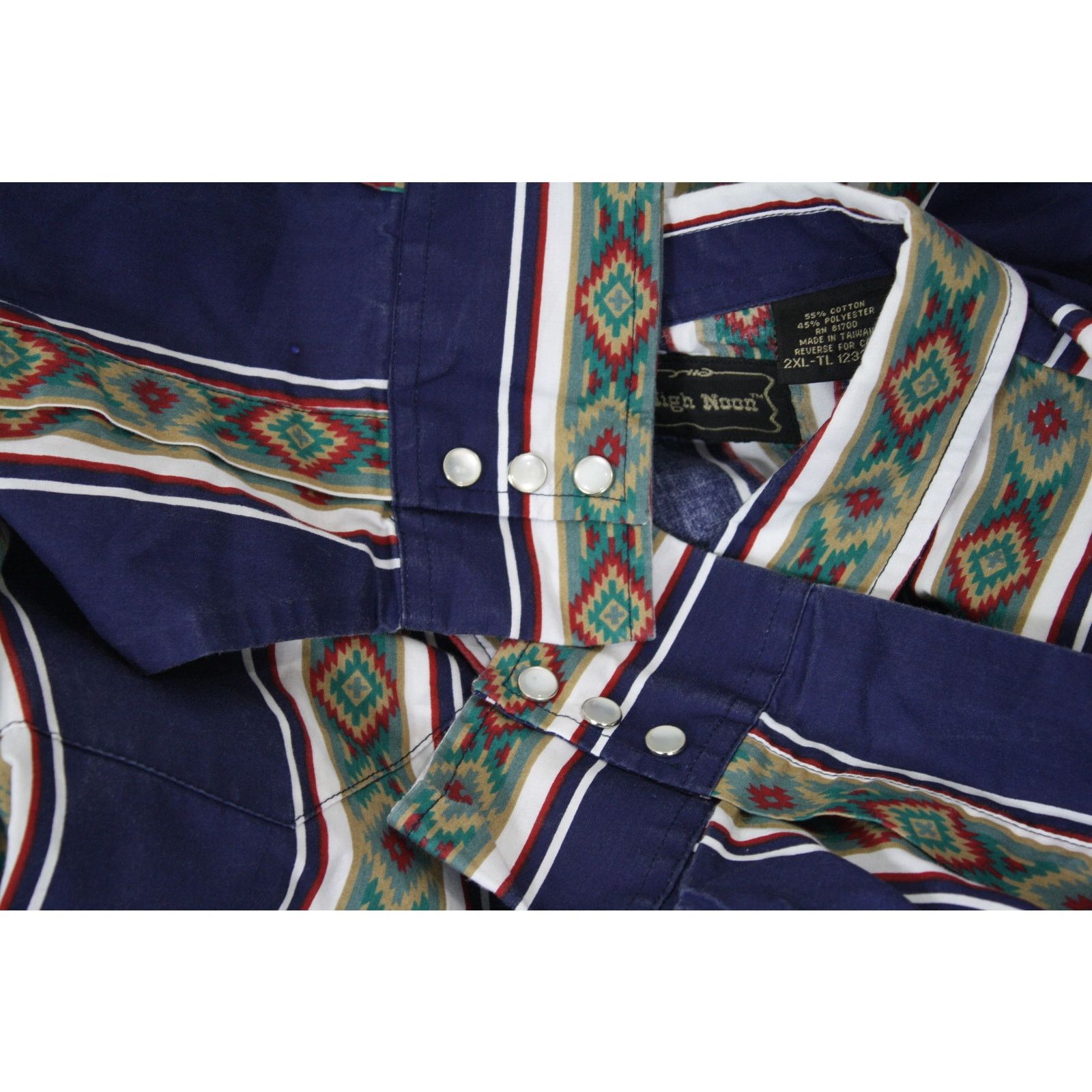 Vintage Vintage High Noon Western Shirt Mens 2XLT Aztec Pearl Snap Size US XXL / EU 58 / 5 - 6 Thumbnail