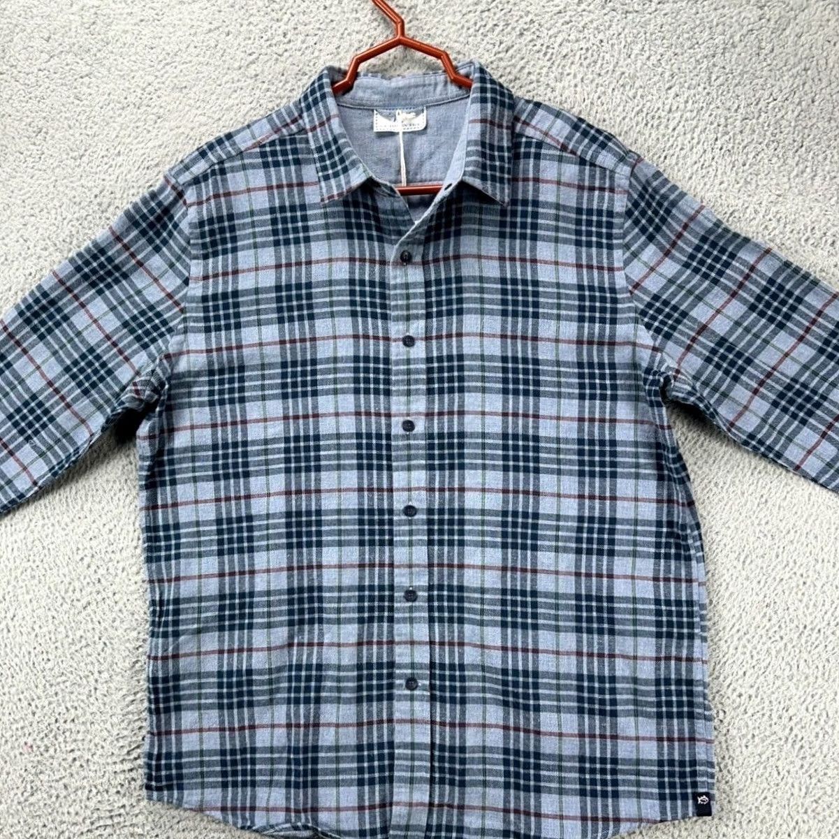 Southern Tide VINTAGE? No. Southern Tide Flannel Shirt Men M Grey Plaid Snap Button A1 Size US M / EU 48-50 / 2 - 3 Thumbnail