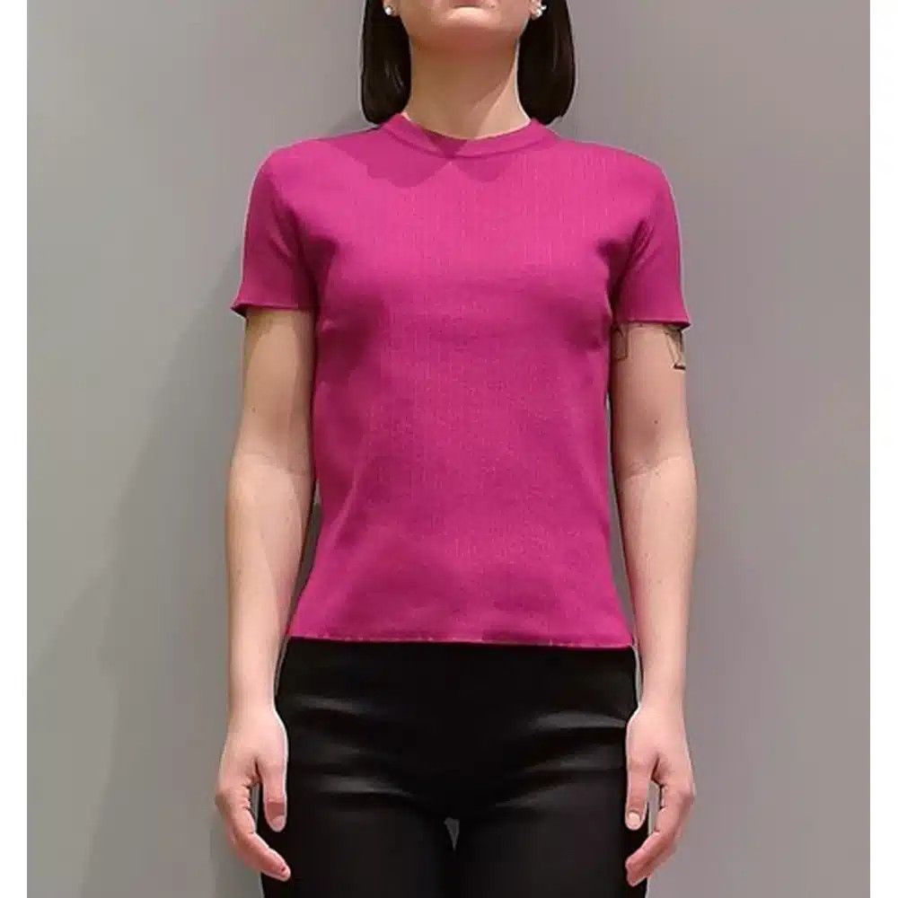 Tom Ford o1loc1c1124 MAK1250 Ribbed T-Shirt in Dark Pink Size XXS / US 00 / IT 34 - 1 Preview