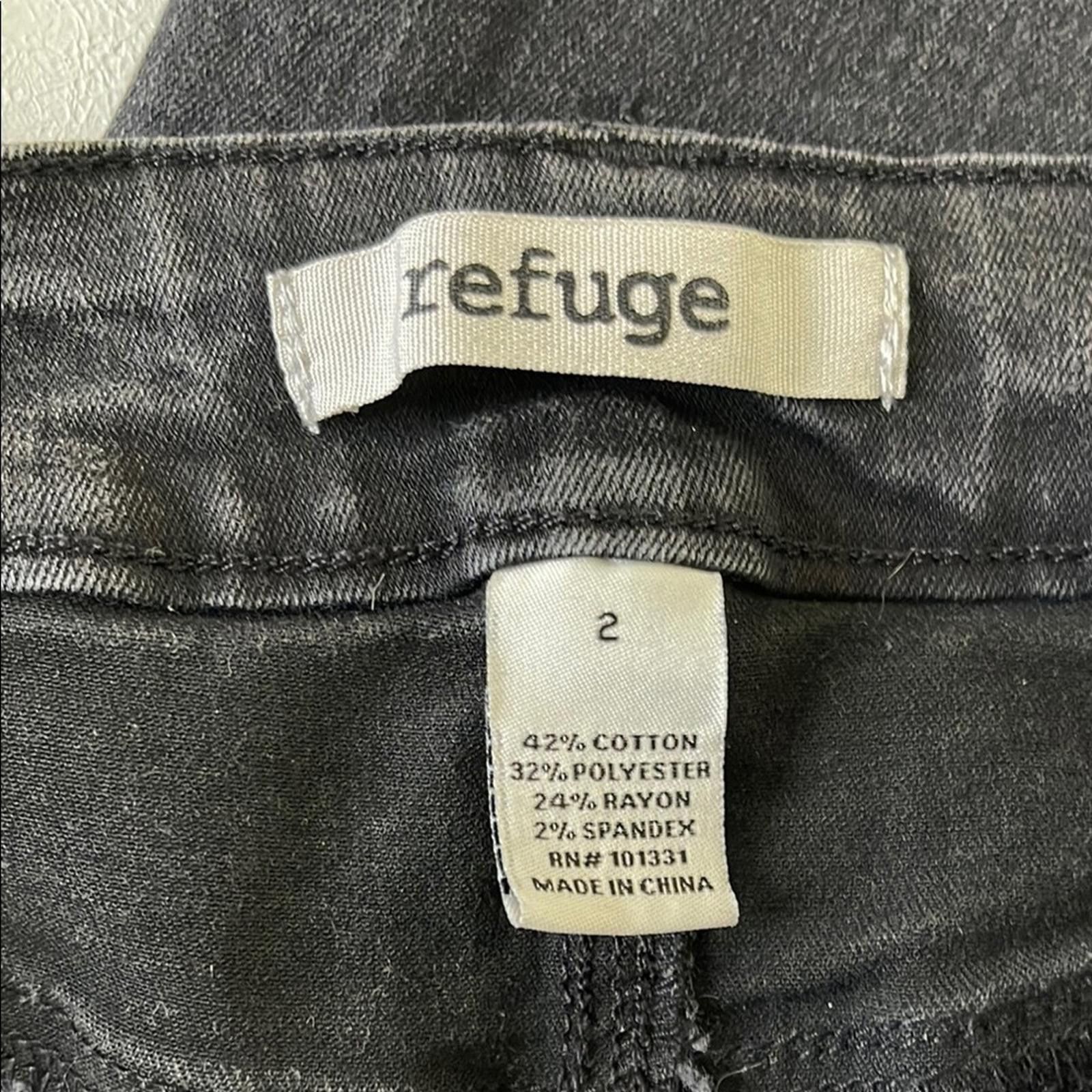 Other Refuge size 2 Women's Black Distressed Skinny Jeans Size 26" / US 2 / IT 38 - 3 Thumbnail