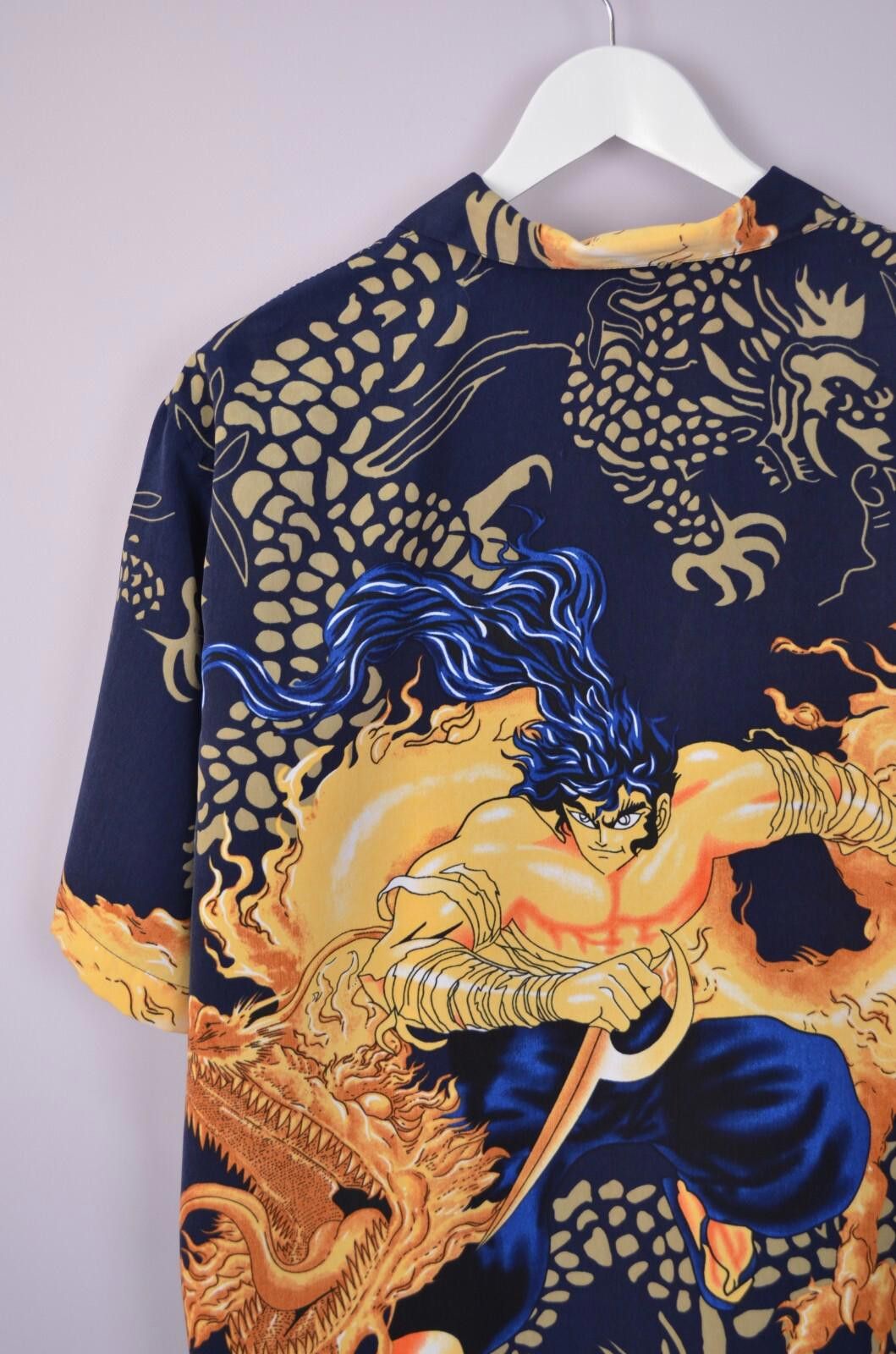 Designer Vintage Anime Samurai Warrior Japanese Shirt Size XL AOP 90s Size US XL / EU 56 / 4 - 8 Thumbnail