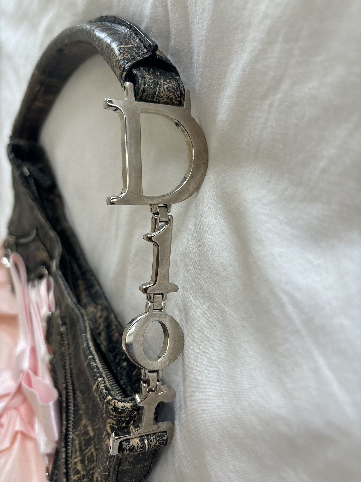 Dior Christian Dior RARE Pink and Black Python Corset Ballet Bag Size ONE SIZE - 10 Thumbnail