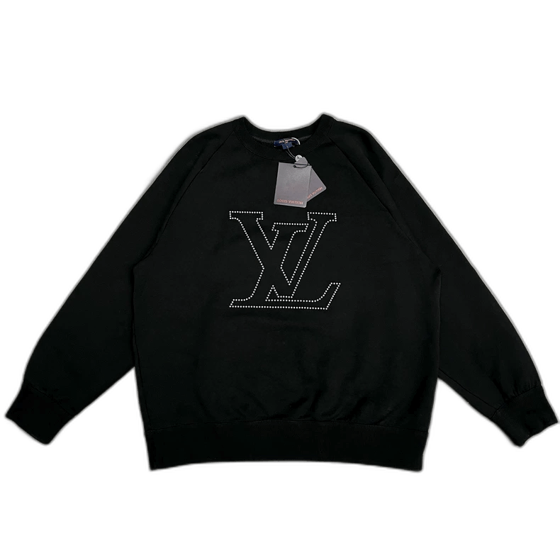 Louis Vuitton Louis Vuitton Louis Vuitton Black Logo Sweatshirt with Stu Size US L / EU 52-54 / 3 - 1 Thumbnail