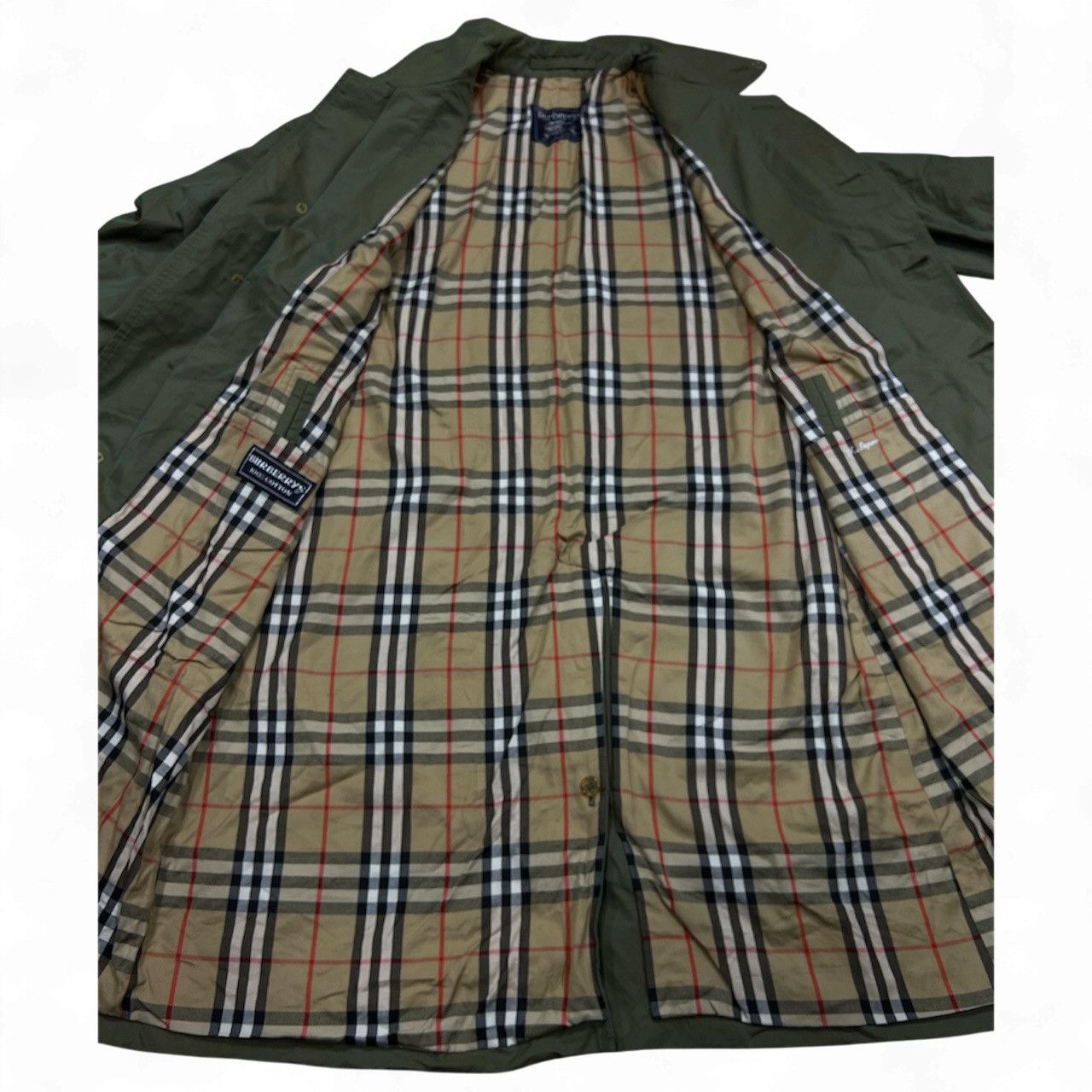 Burberry Vintage Burberrys Nova Check Trench Coat Metallic Green Size US M / EU 48-50 / 2 - 4 Thumbnail