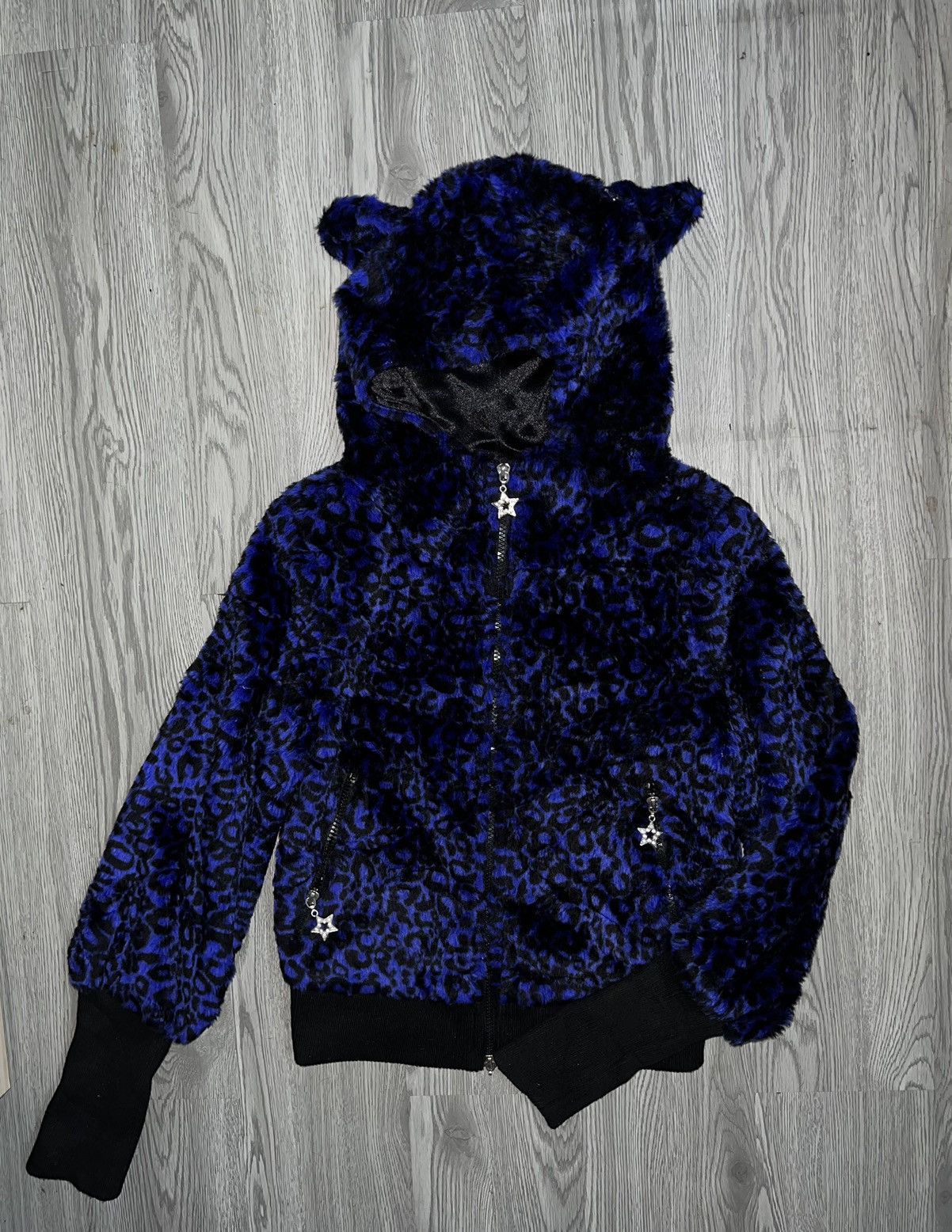 Japanese Brand JSG leopard fur cat ear hoodie zip ★☆ Size ONE SIZE - 17 Thumbnail