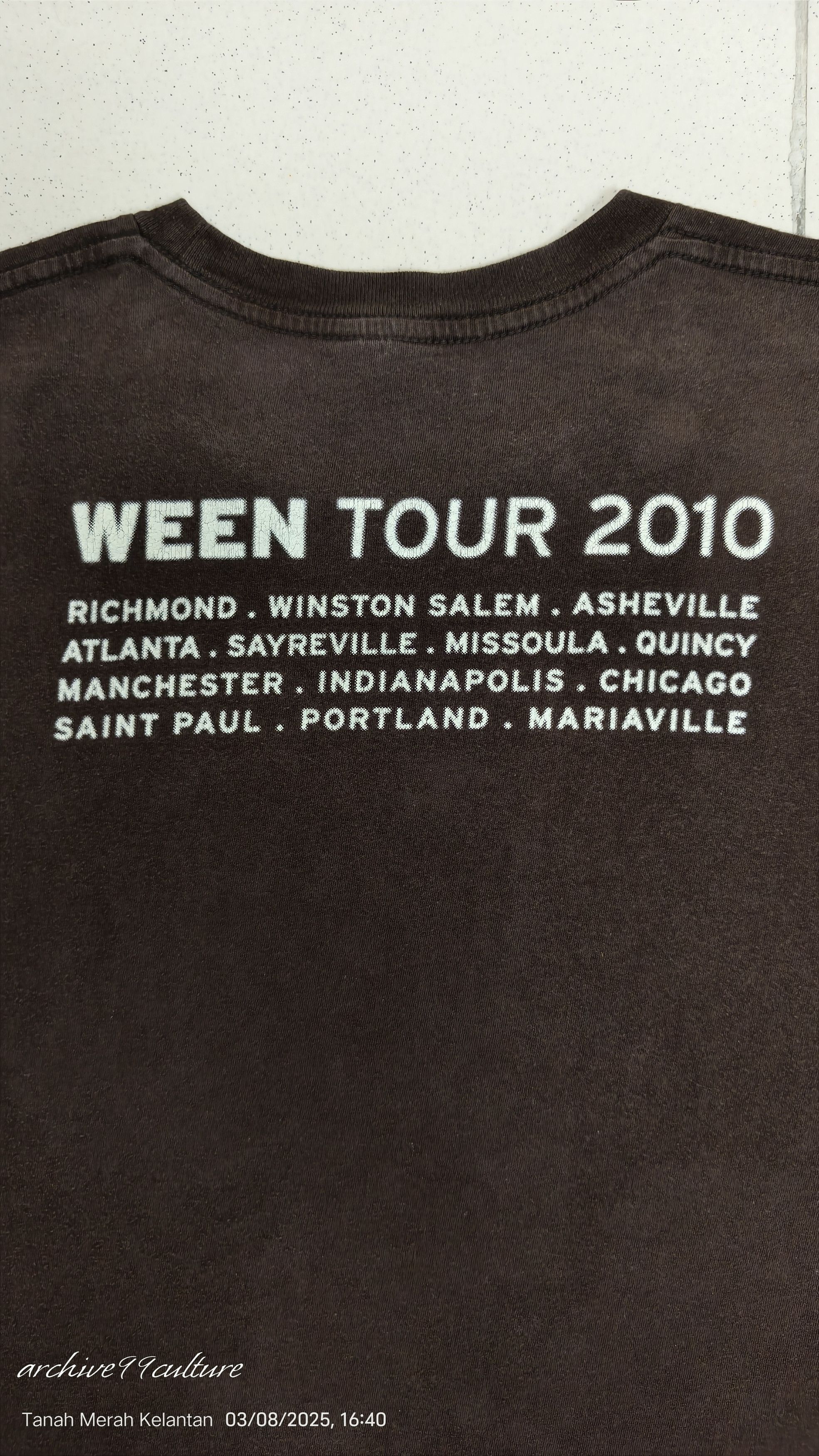 Band Tees 2010 WEEN Boognish Rock Band tour tee Size US L / EU 52-54 / 3 - 7 Thumbnail