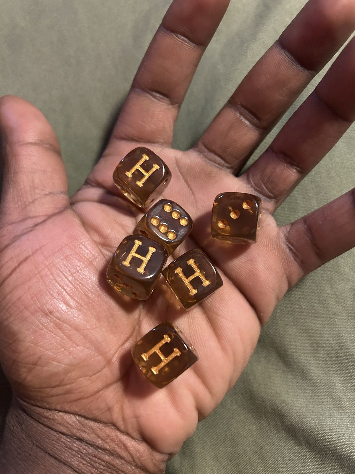 Huf HUF Worldwide Luxury Dice set of 6 Amber Size ONE SIZE - 6 Thumbnail