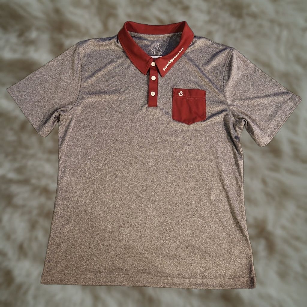 Vintage Swannies Polo Shirt Mens XL Heather Gray Pocket Golf Cawlidge Hawkey Bucci Short Sleeve Knit Polo Shirt Regular Mens Size US XL / EU 56 / 4 - 1 Thumbnail