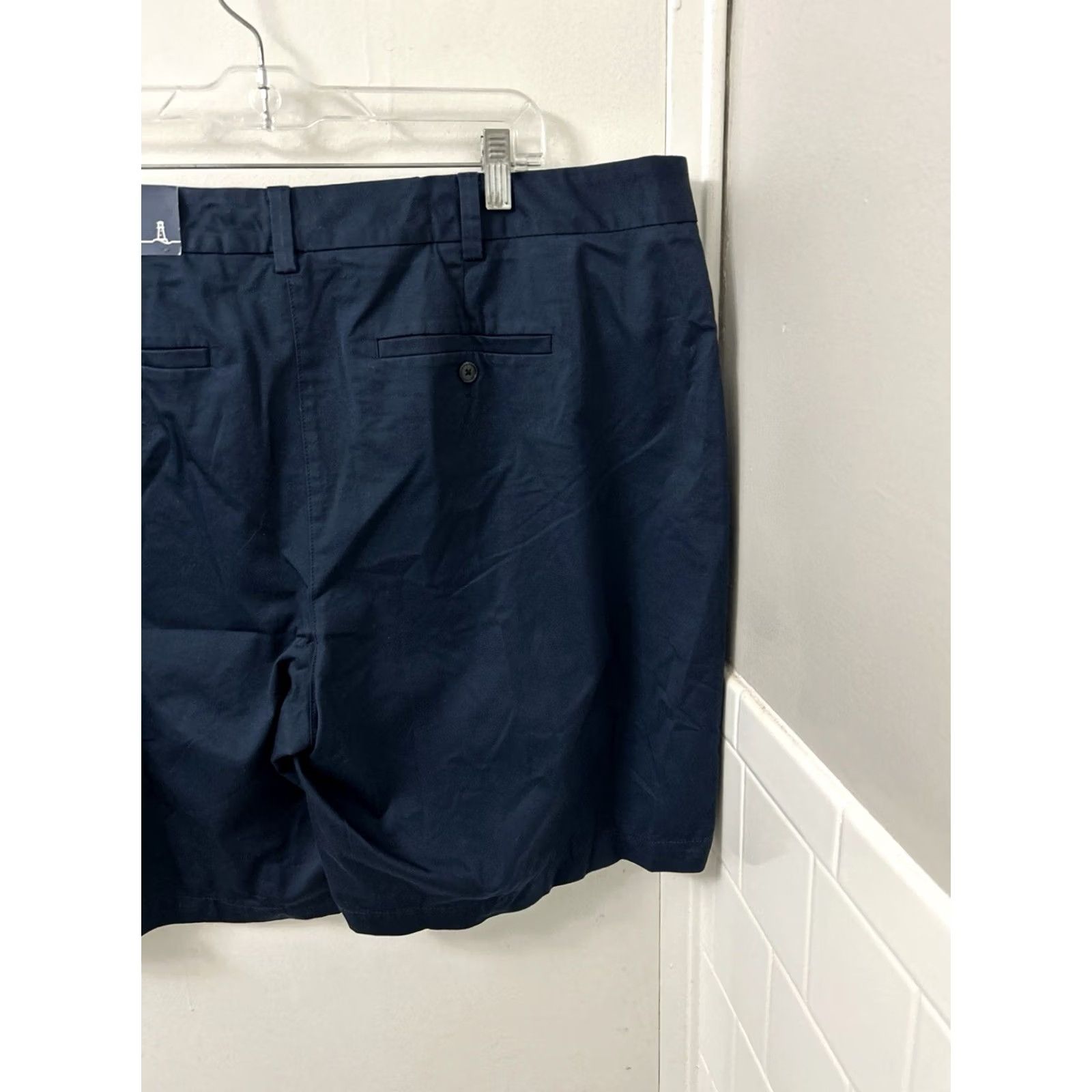 Lands' End Lands' End Fit 2 Chino Shorts Womens 20W Navy 10" Inseam NWT 5 MSRP Size 42" / US 20 - 6 Thumbnail