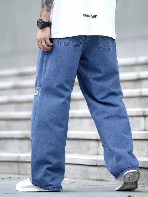Japanese Brand Star Skate Baggy Denim Jeans Loose fit Size US 36 / EU 52 - 3 Thumbnail