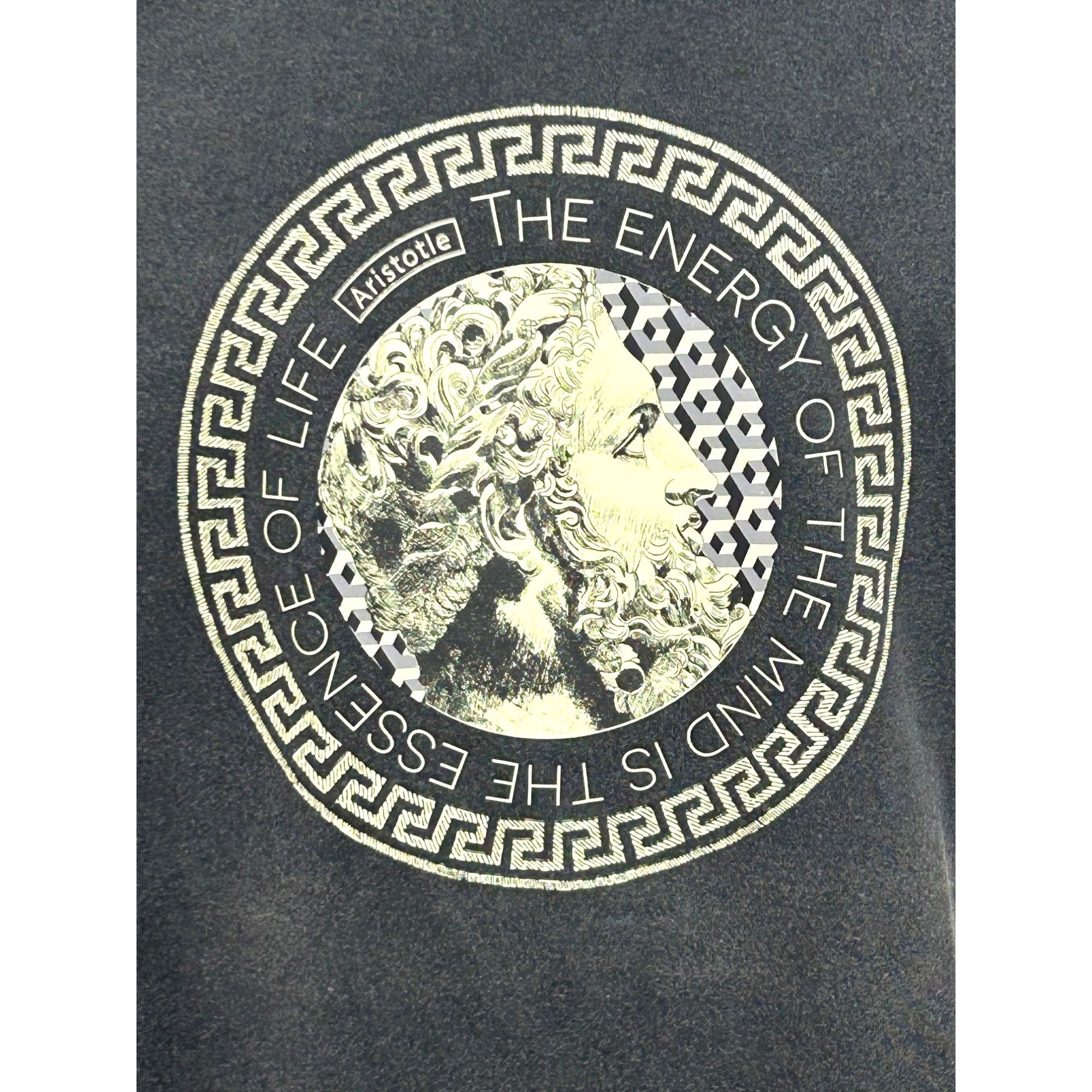 Other Zoe Mens Graphic T-Shirt Black XL Aristotle Greece Energy Mi Size US XL / EU 56 / 4 - 2 Thumbnail