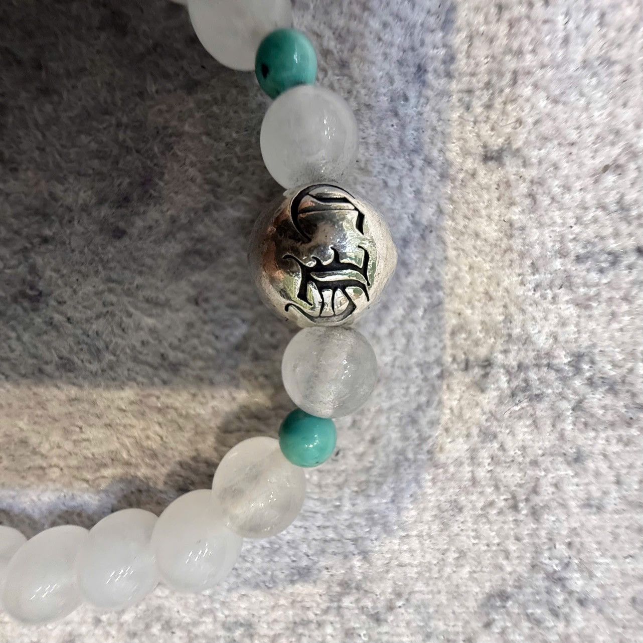 Chrome Hearts Chrome Hearts White Agate Turquoise Beaded Bracelet Size ONE SIZE - 6 Thumbnail