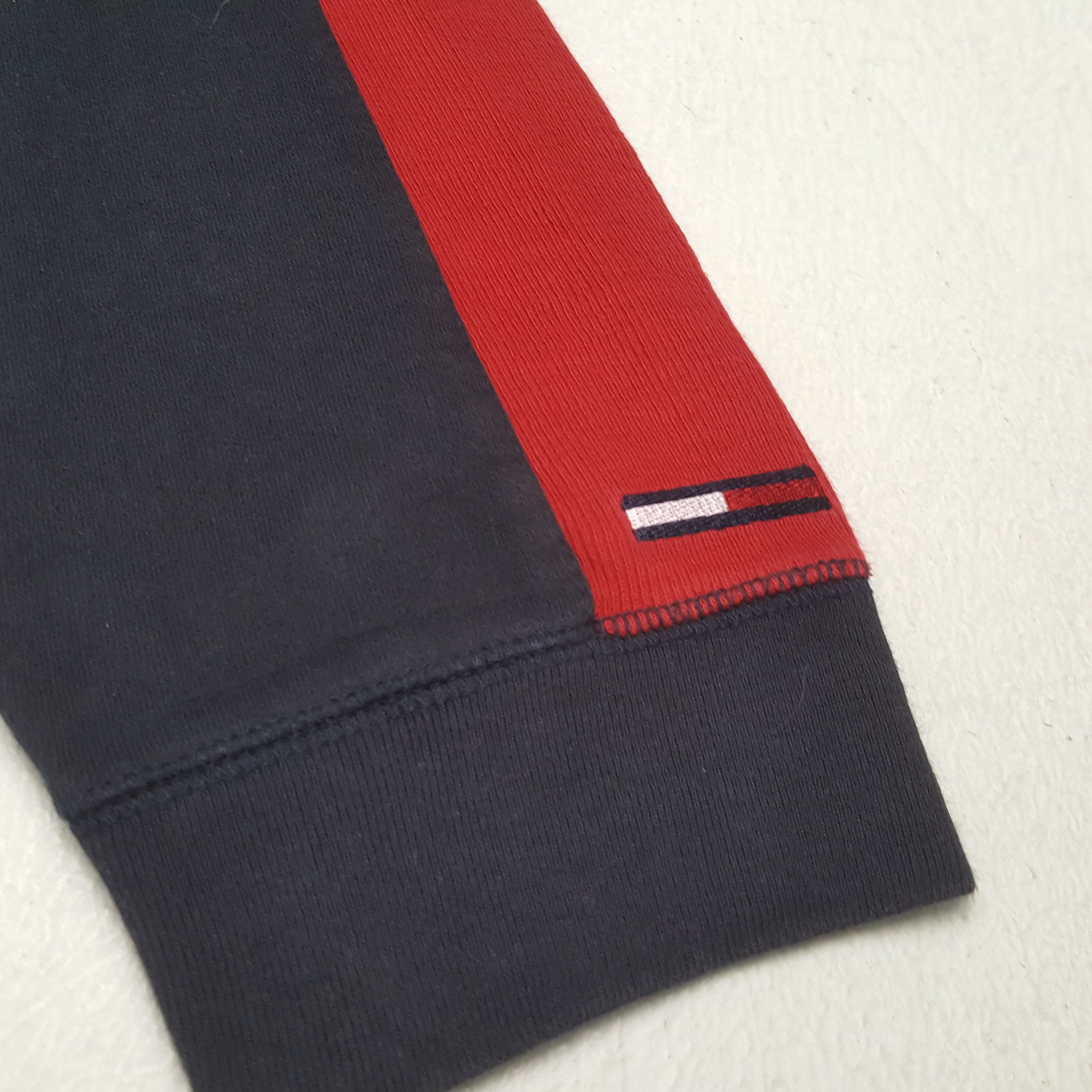 Tommy Hilfiger × Tommy Jeans × Vintage TOMMY HILFIGER Center Spellout Half Zipper Sweatshirt Size US XL / EU 56 / 4 - 6 Thumbnail
