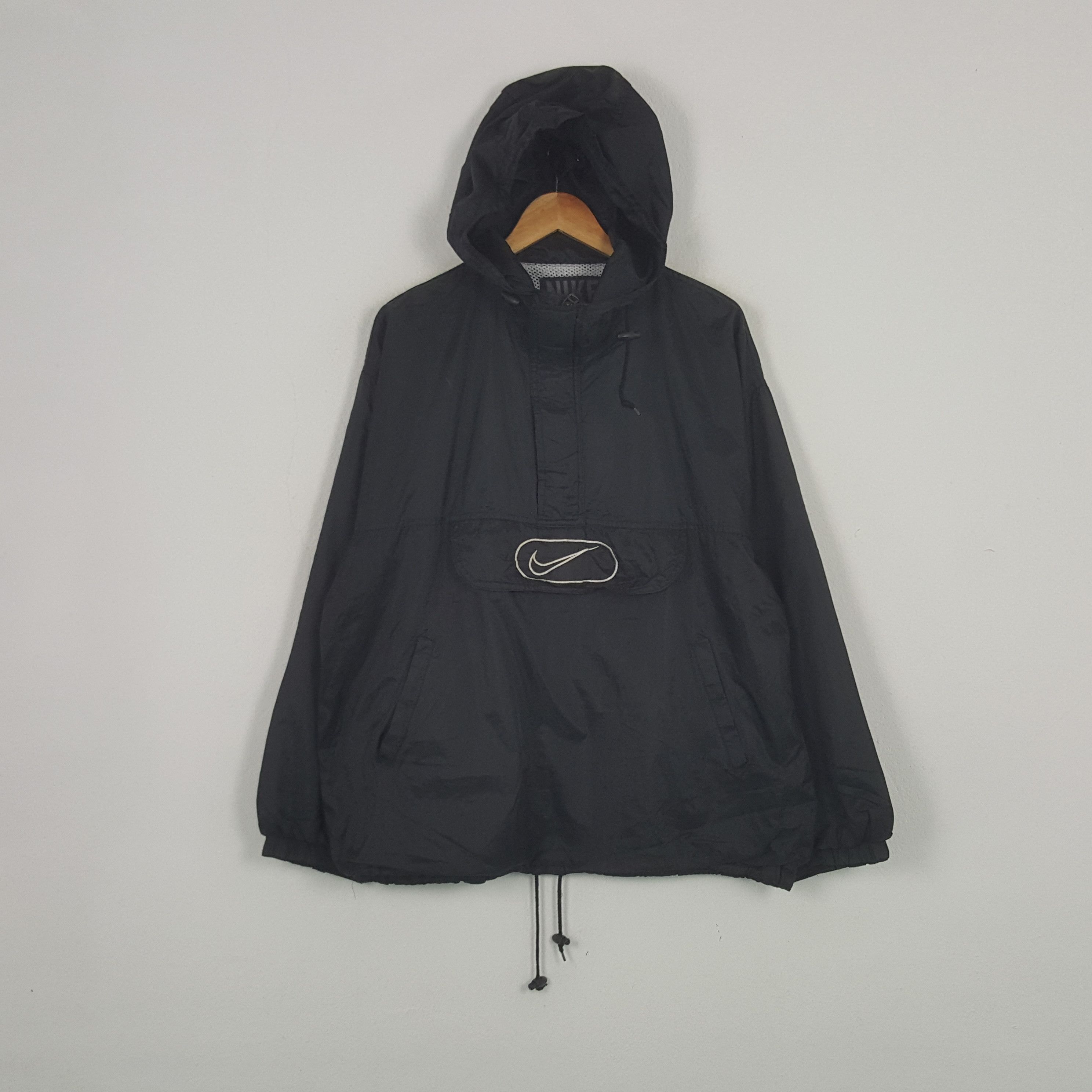 Nike Vintage Nike Big Swoosh Windbreaker Hoodie Jacket RR4 Size US XL / EU 56 / 4 - 3 Thumbnail