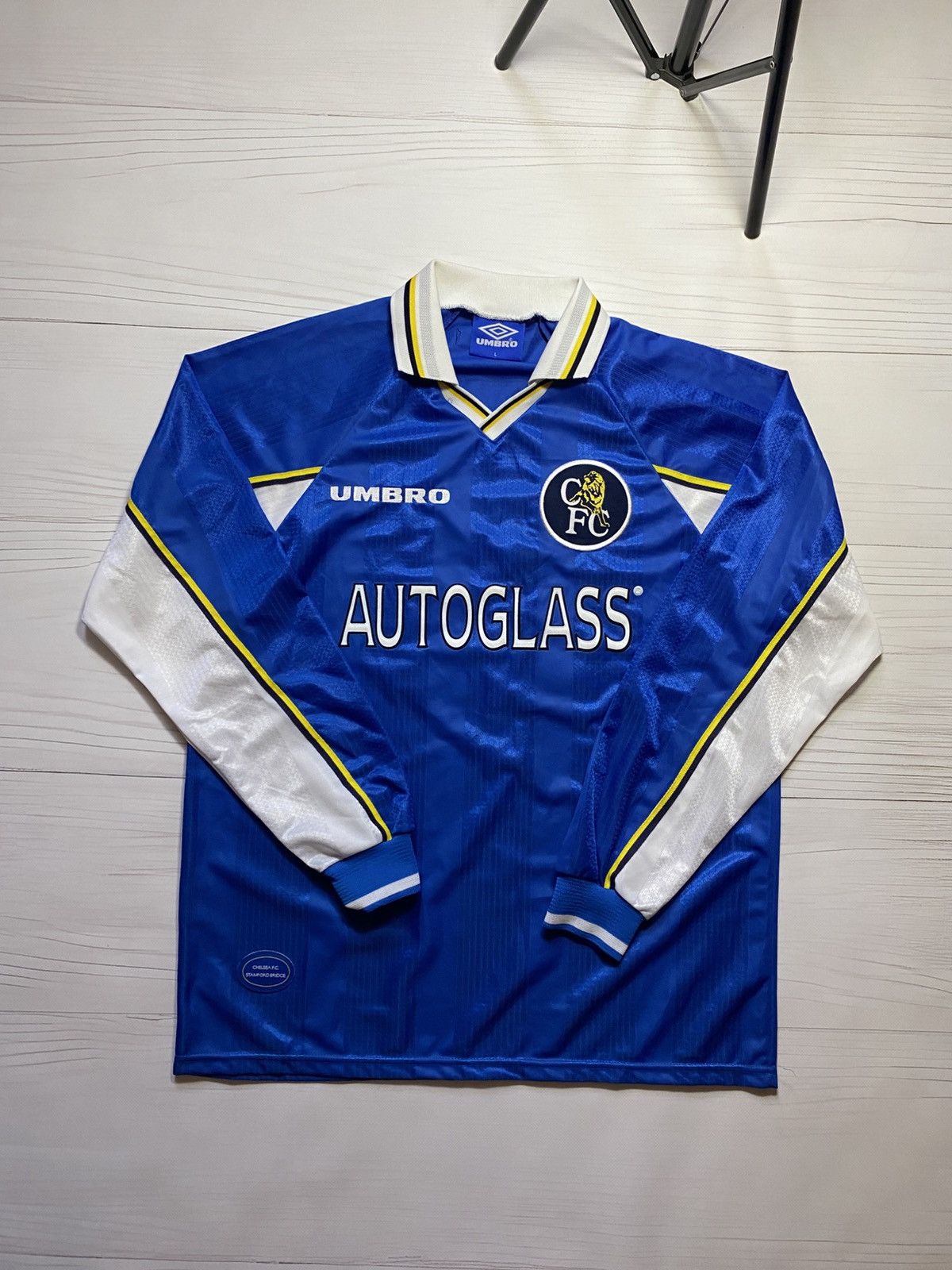 Umbro Rare Vintage Chelsea 1997/99 home #25 Zola longsleeve jersey Size US L / EU 52-54 / 3 - 2 Thumbnail