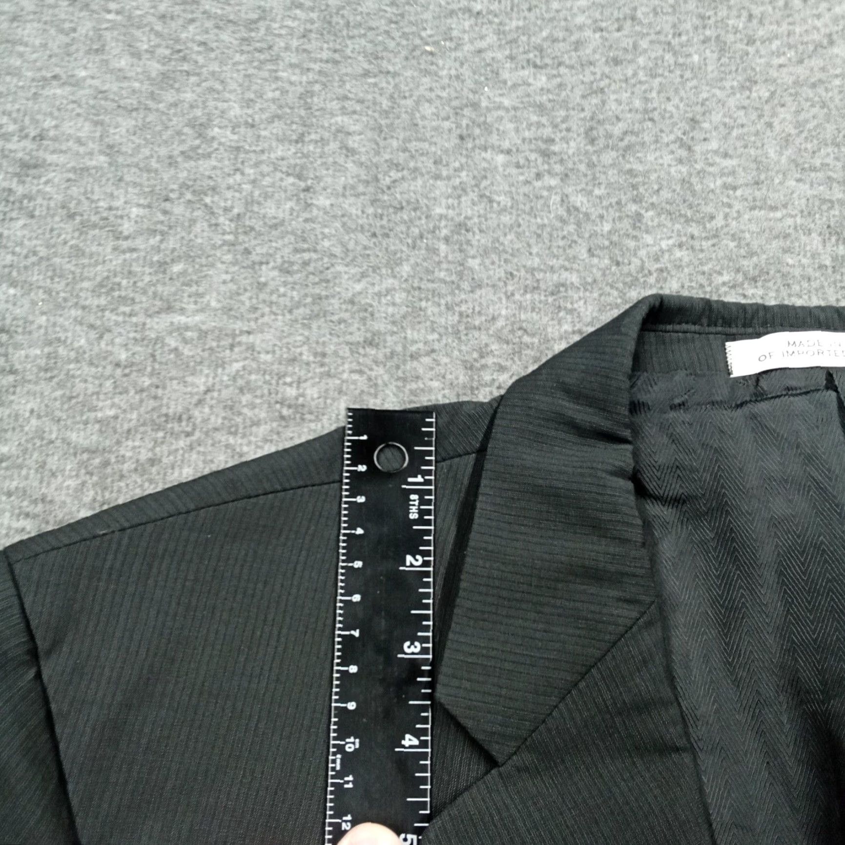 Joseph Abboud VINTAGE Joseph Abboud Blazer Men 46R Black Wool Solid Classic USA Size 46R - 5 Thumbnail