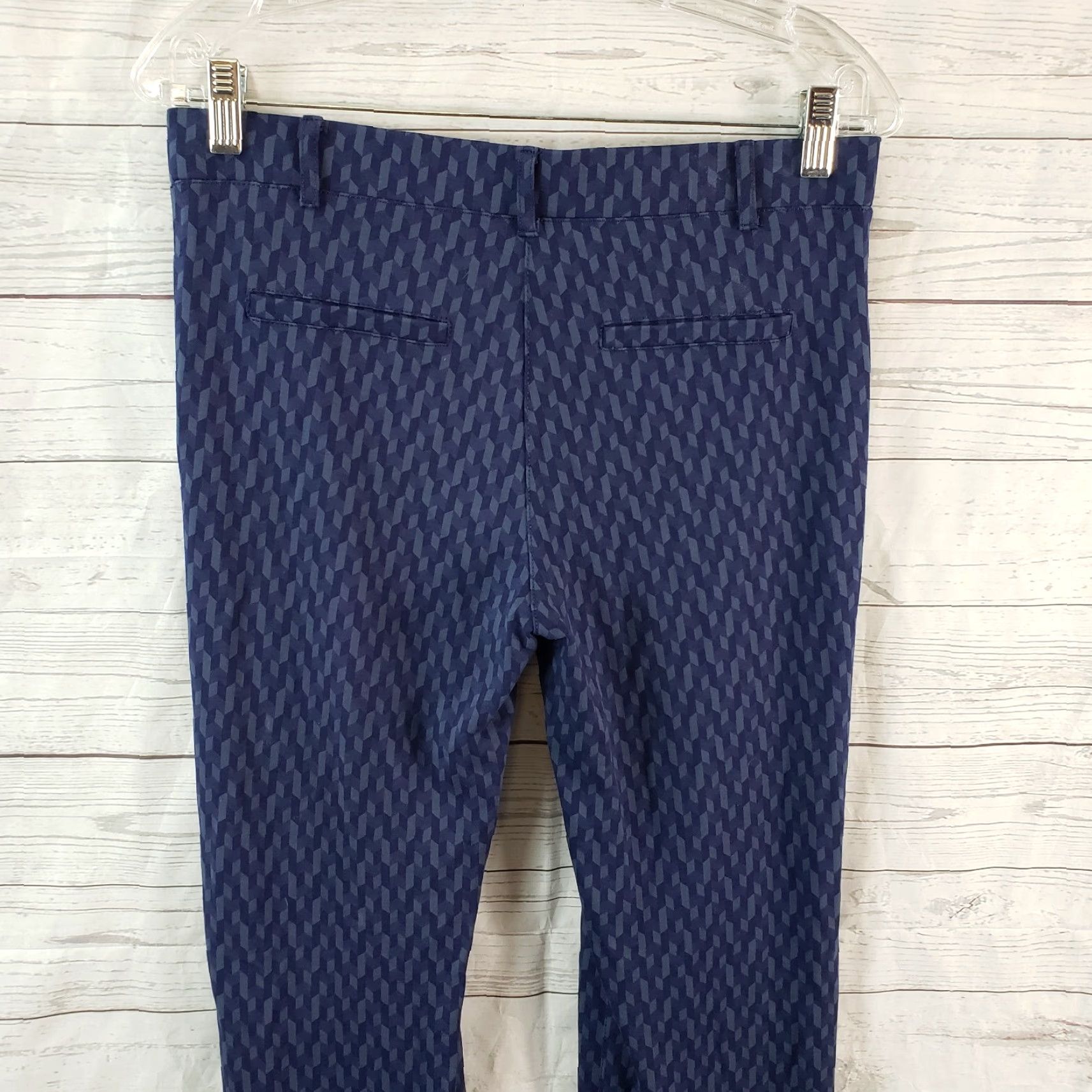 Vintage Betabrand Womens Straight Leg Dress Pant Yoga Pants Sz Medium Long Blue Pull On Size 32" / US 10 / IT 46 - 4 Thumbnail