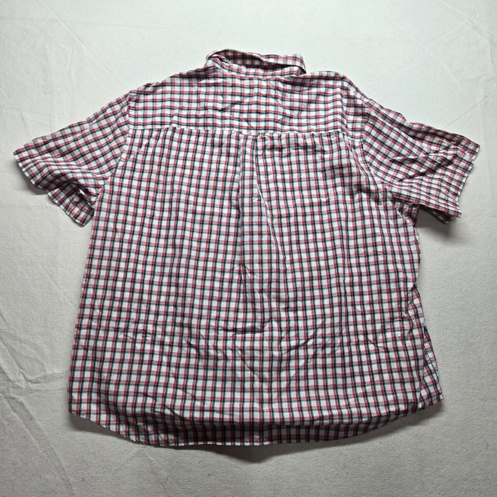 Chaps Chaps Shirt Red Plaid Short Sleeve Button-Down Adult Men Big 4X Colorful Classic Designer 4X Big & Tall Button-Up Shirt Mens Size US XXL / EU 58 / 5 - 6 Thumbnail