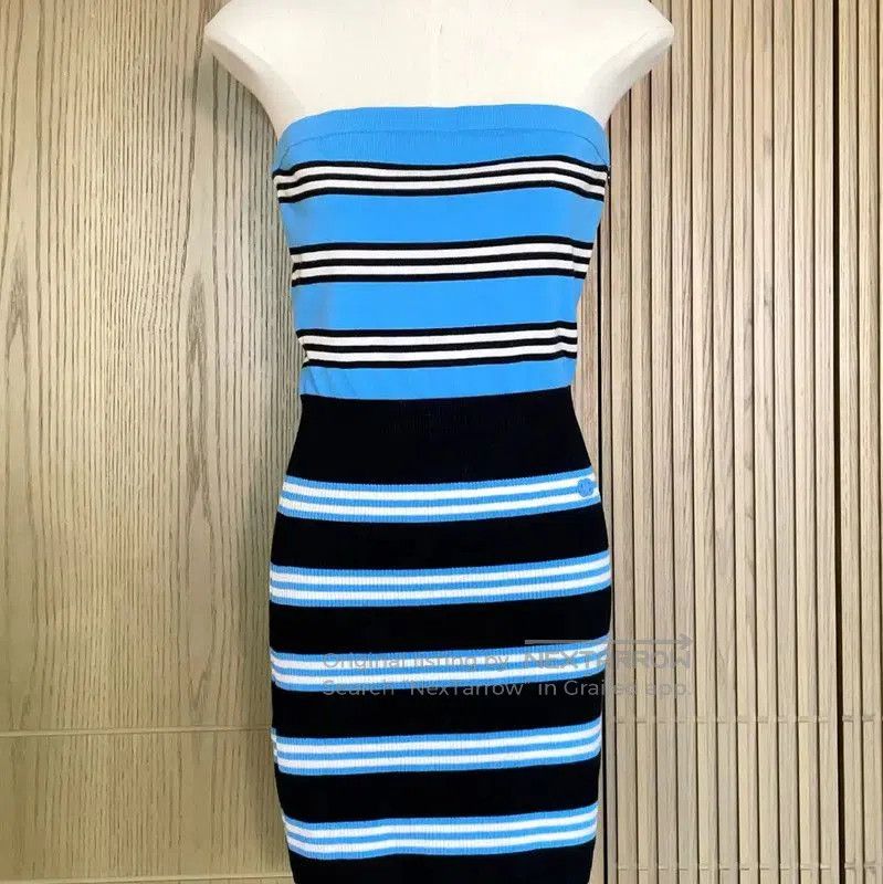 Chanel Chanel Striped Strapless Mini Dress in Multiple Colors . Size S / US 4 / IT 40 - 3 Thumbnail