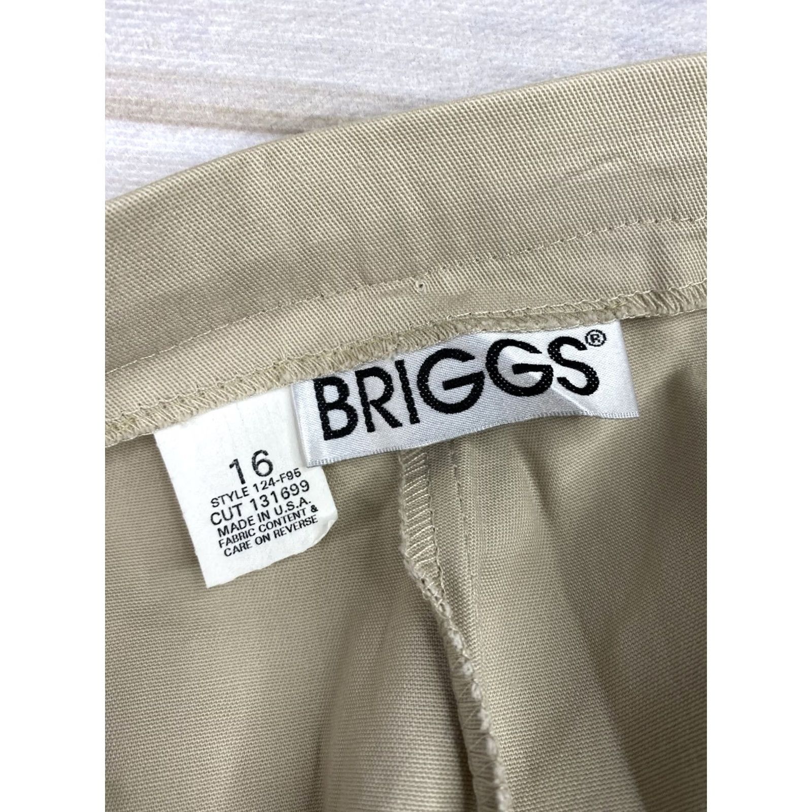 Vintage VINTAGE Briggs New York Pants Women 16 Beige High Waist Pleated Trousers NWT Size 38" / US 16 / IT 52 - 7 Thumbnail